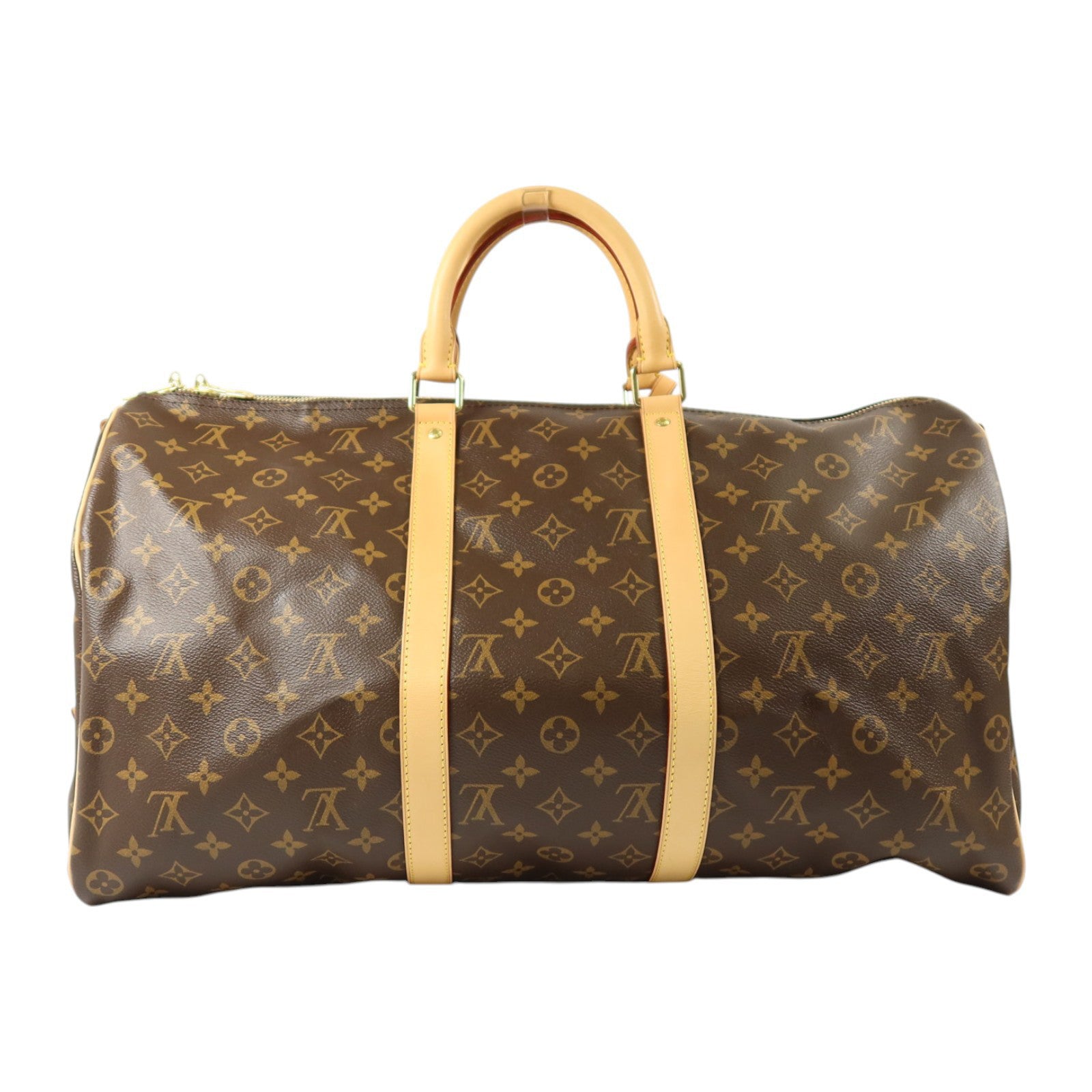 LOUIS VUITTON Monogram Keepall 50 Bandoulie金扣手挽肩背兩用袋
