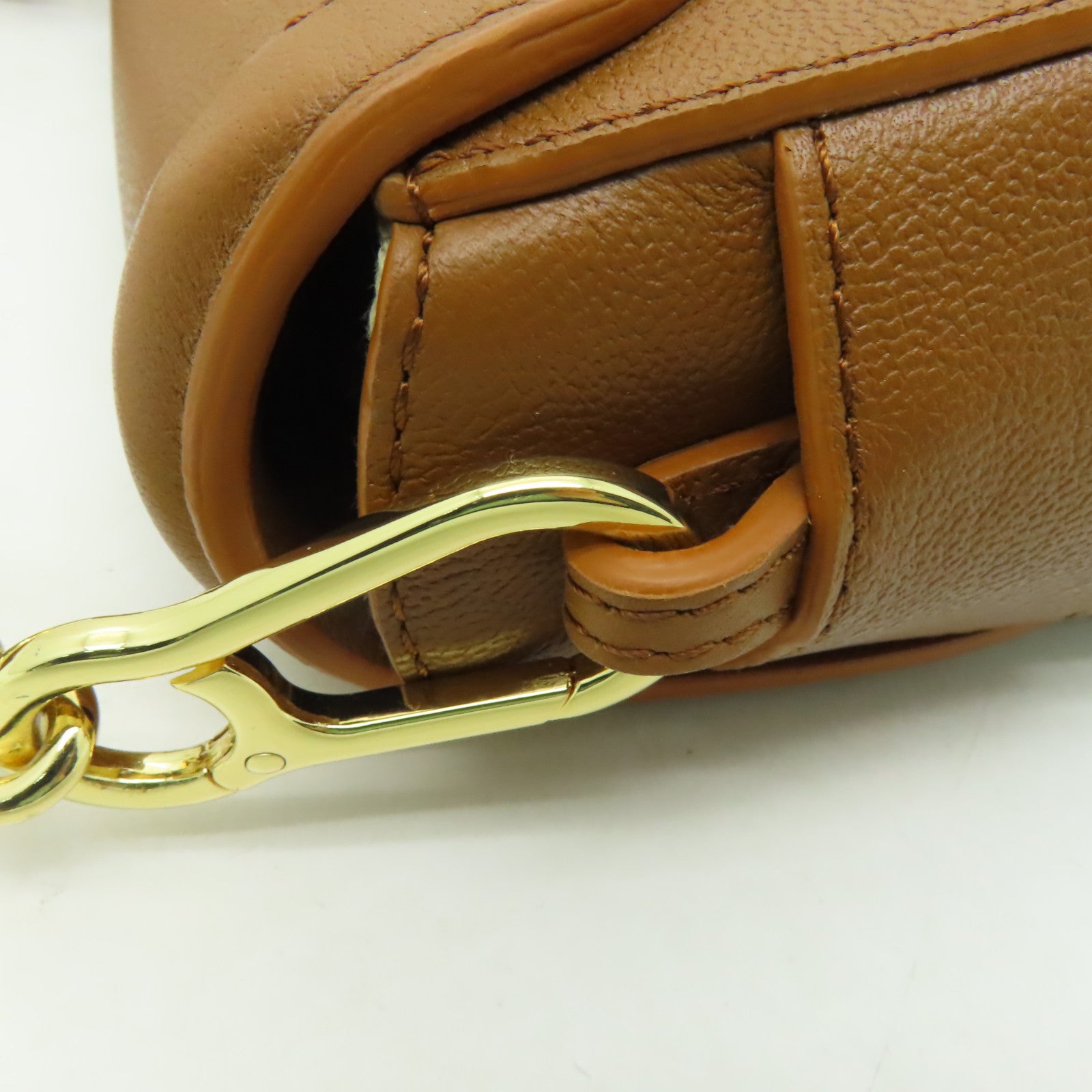 SEE BY CHLOE 牛皮皮革Shoulder Bag金扣肩背袋棕色