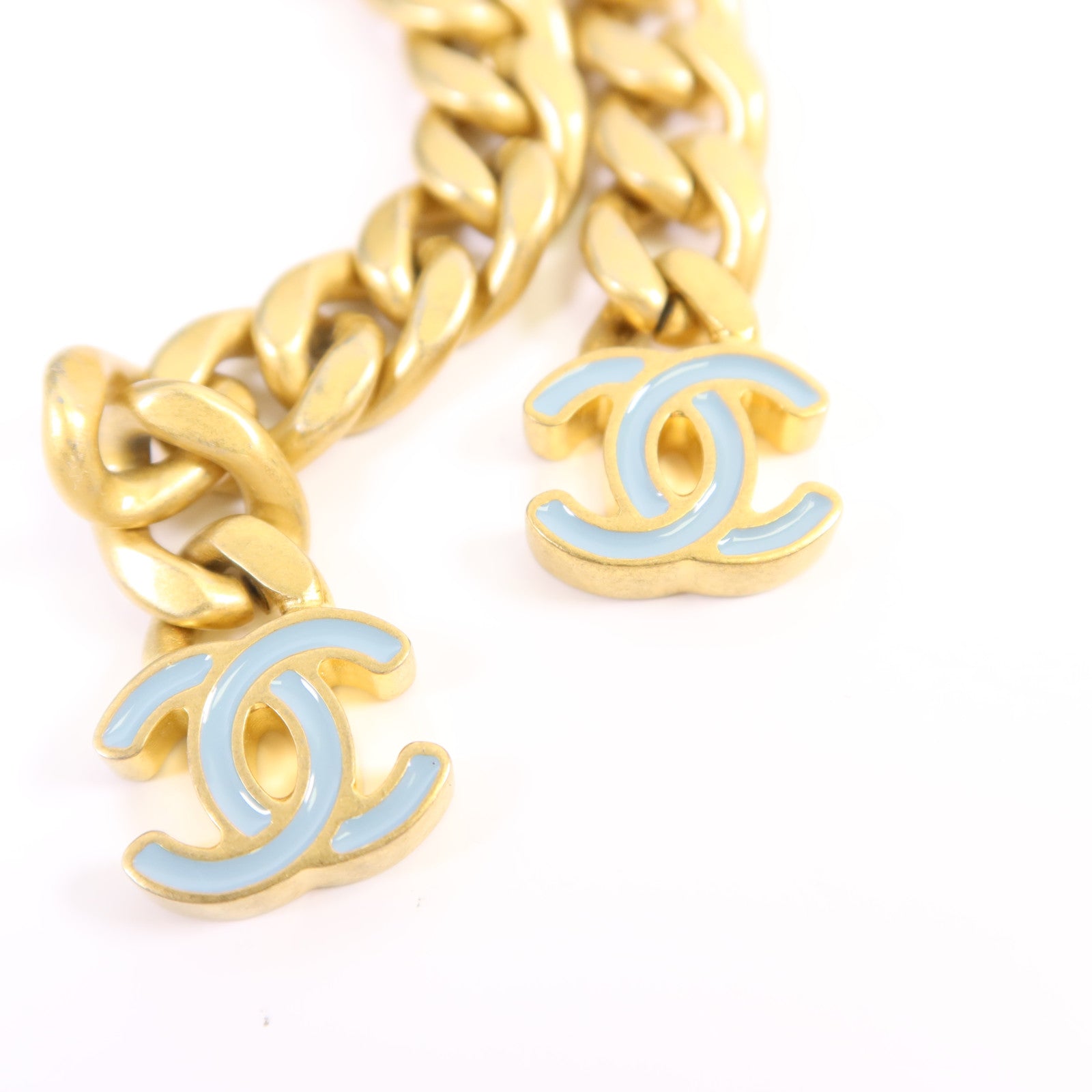 CHANEL 羊皮皮革Chain Shoulder Bag金扣鏈帶肩背袋