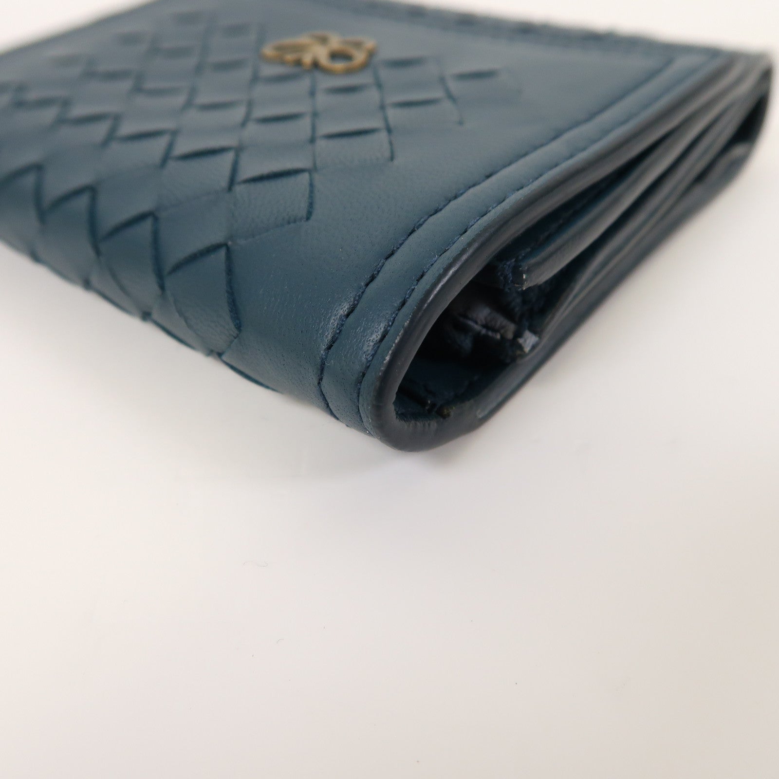 BOTTEGA VENETA 織紋羊皮皮革Wallet錢包銀色