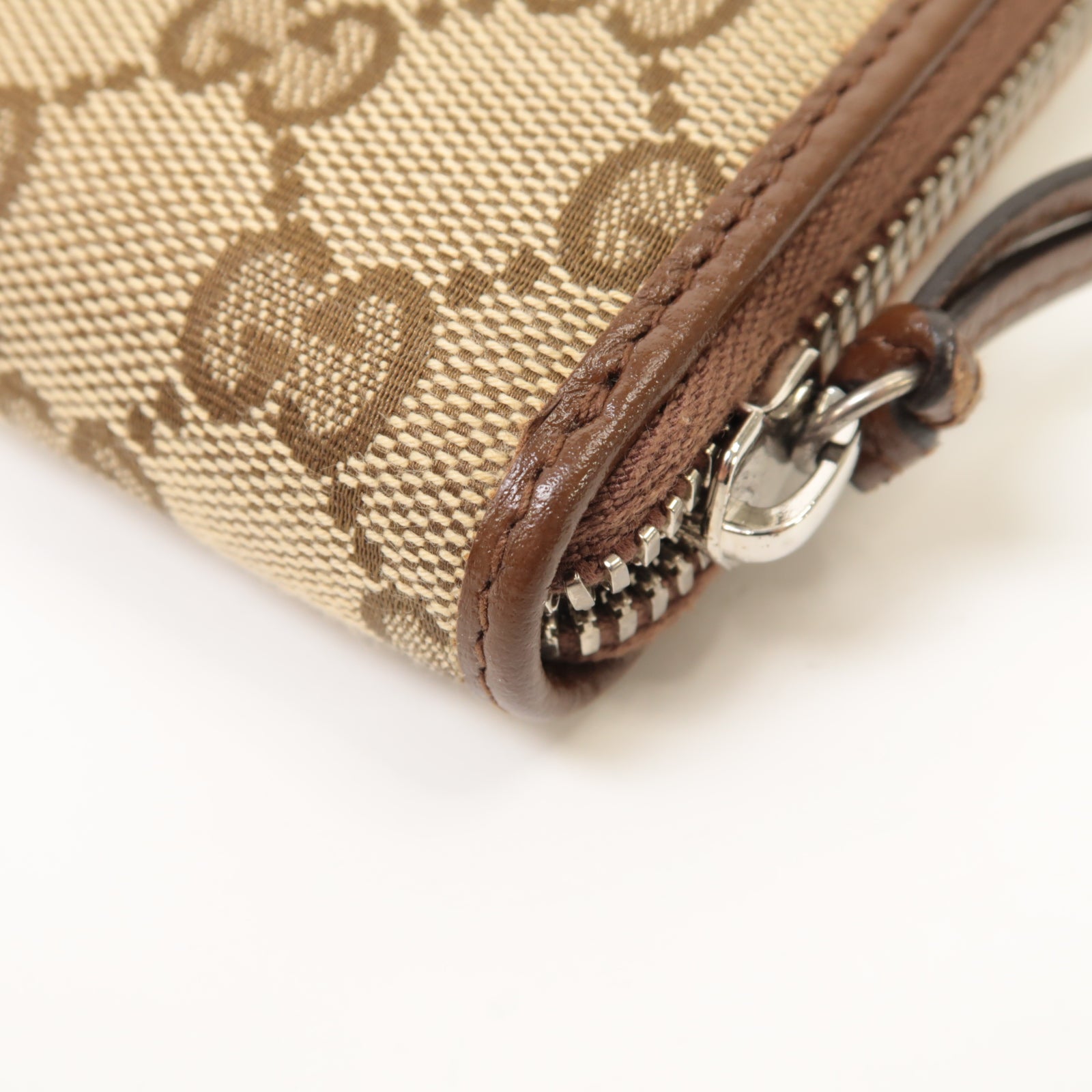 GUCCI 【激減優惠】帆布/皮革Gucci x Balenciaga Zip Long Wallet銀扣長錢包啡色