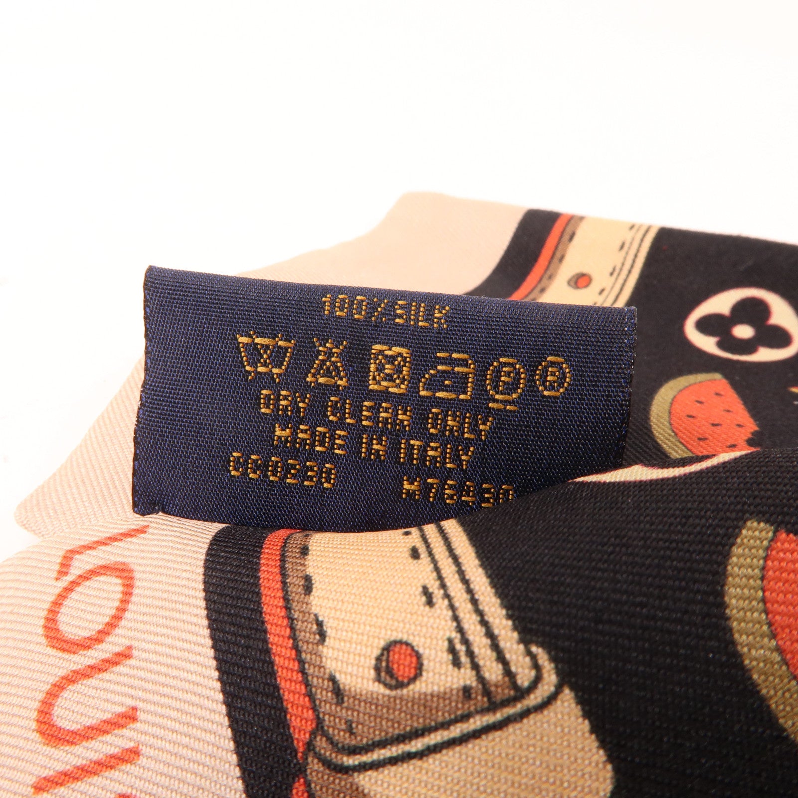 LOUIS VUITTON 絲質ScarfSummer Winter Bandeau Scarf 圍巾深藍色/彩色