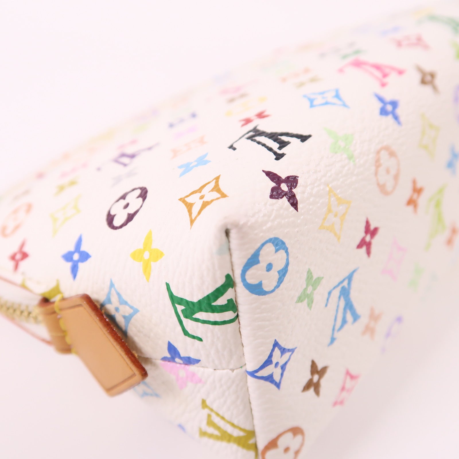 LOUIS VUITTON 【激減優惠】Monogram Multicolour金扣手拿包白色