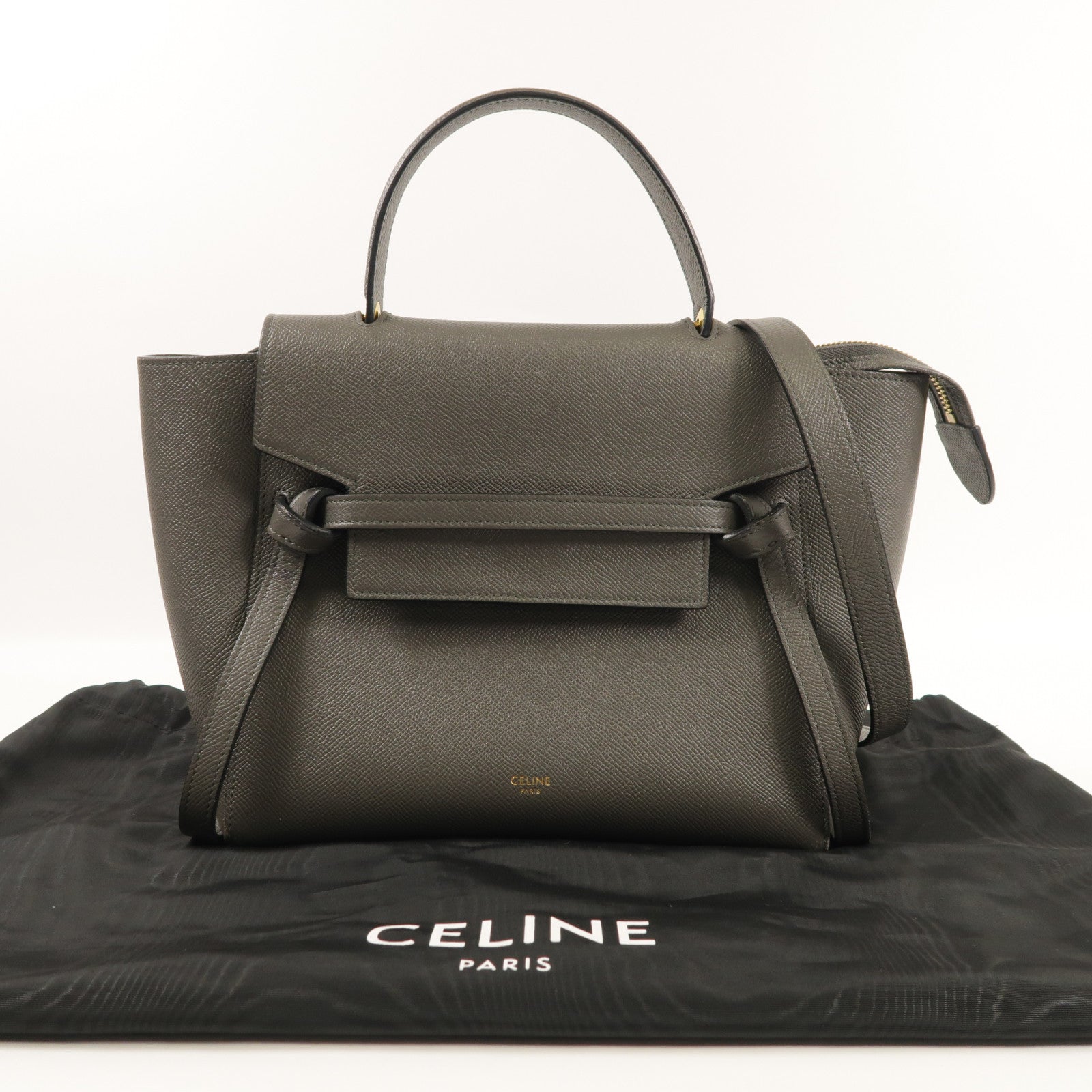 CELINE 牛皮皮革Belt Bag金扣手挽肩背兩用袋