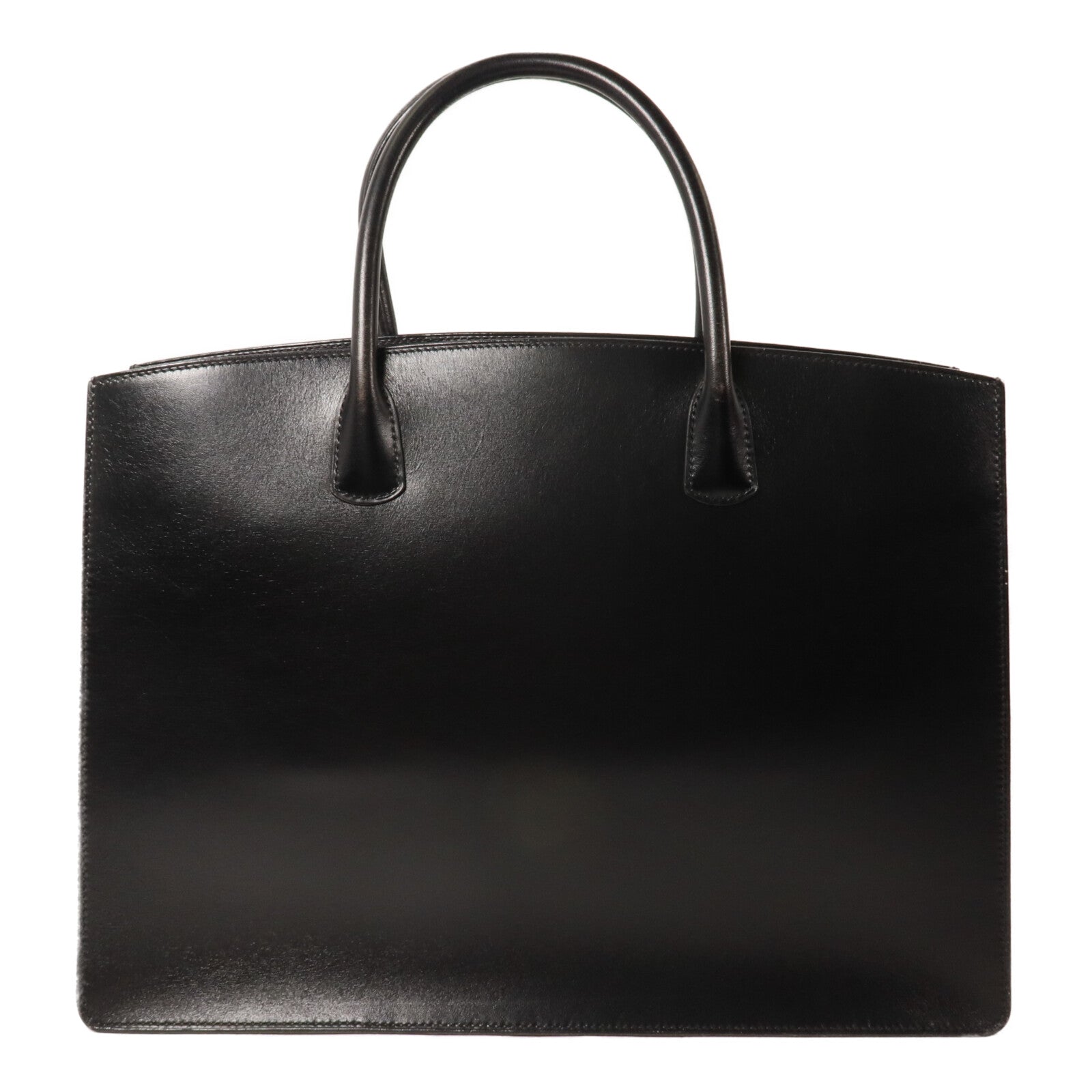 HERMES Box Calf皮革White Bus手挽袋Noir