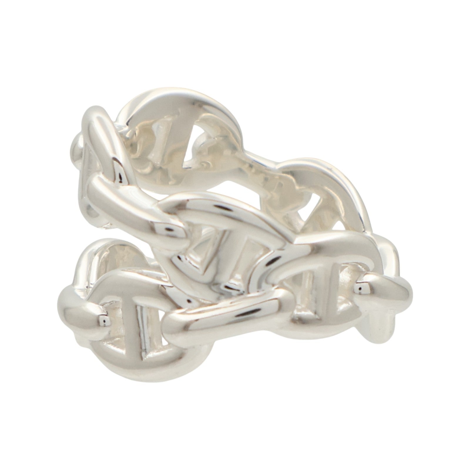 HERMES 925純銀Chaine d'ancre Enchainee Ring戒指