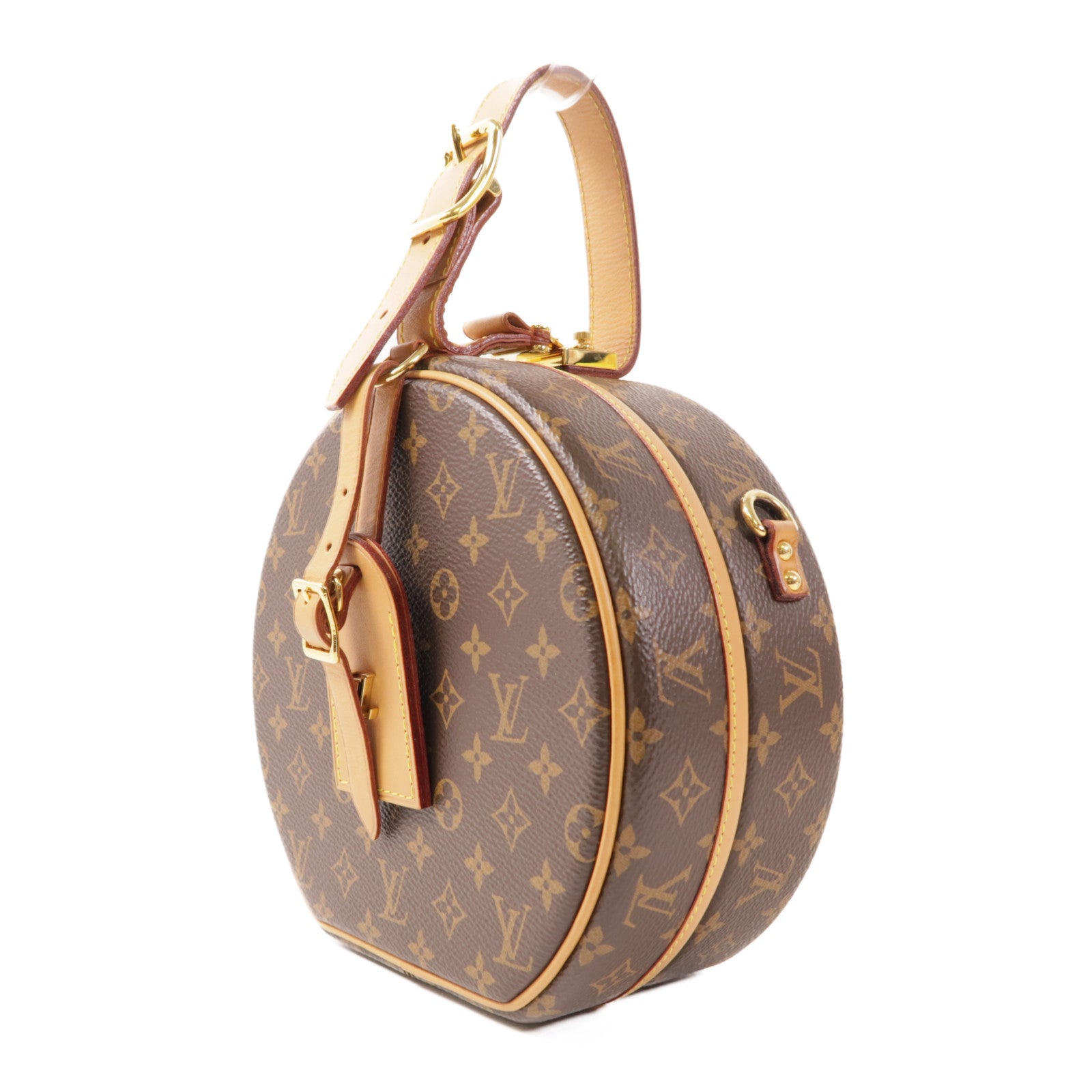 LOUIS VUITTON LV GHW Petite Boite Chapeau 2 Way Bag M43514 Monogram Brown