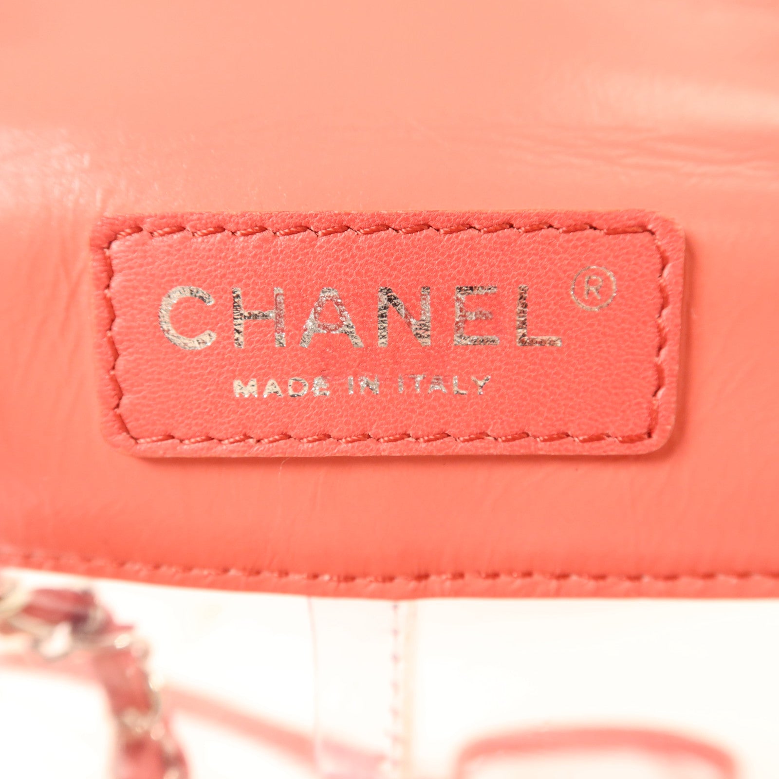 CHANEL 牛皮皮革/PVC Matelasse Backpack銀扣背包