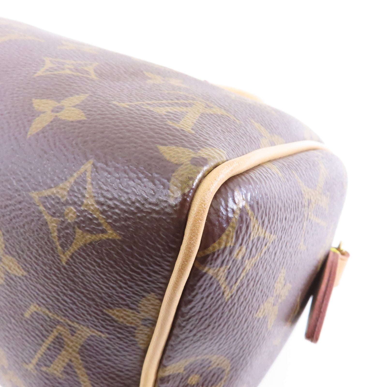 LOUIS VUITTON Monogram Speedy 20金扣手挽肩背兩用袋啡色