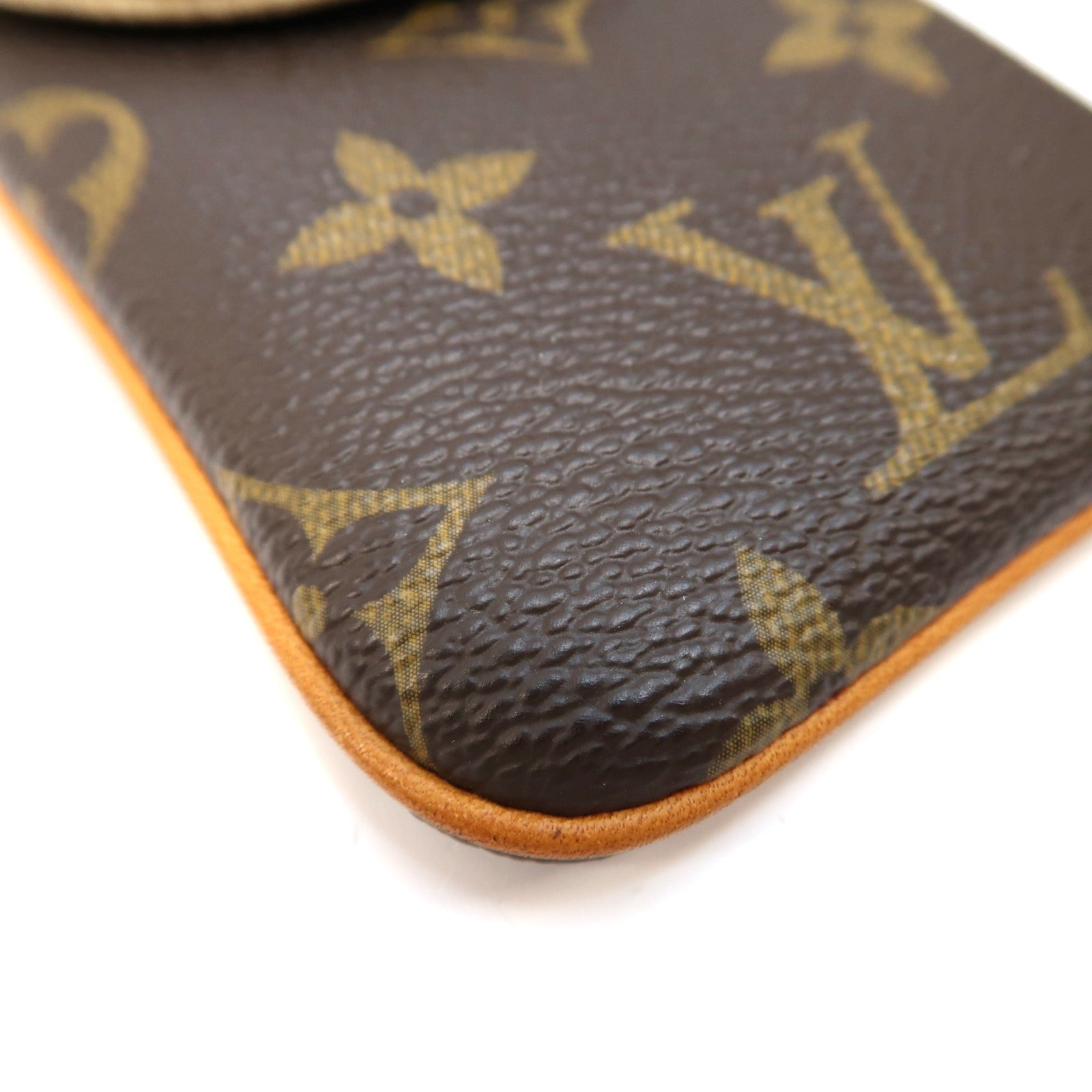 LOUIS VUITTON Monogram Phone Case金扣手機殼棕色