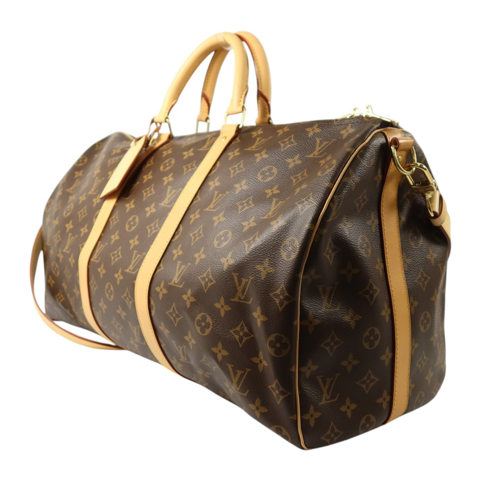 LOUIS VUITTON Monogram Keepall 50 Bandoulie金扣手挽肩背兩用袋