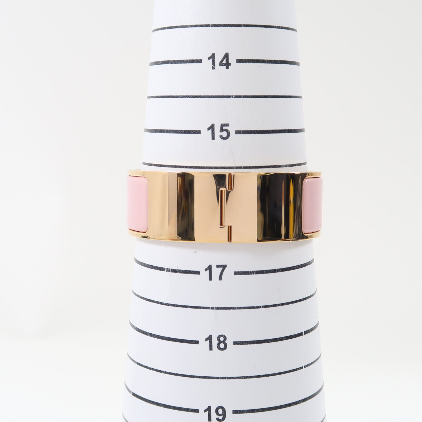 HERMES 金屬Clic Clac H手鐲粉紅色/金色