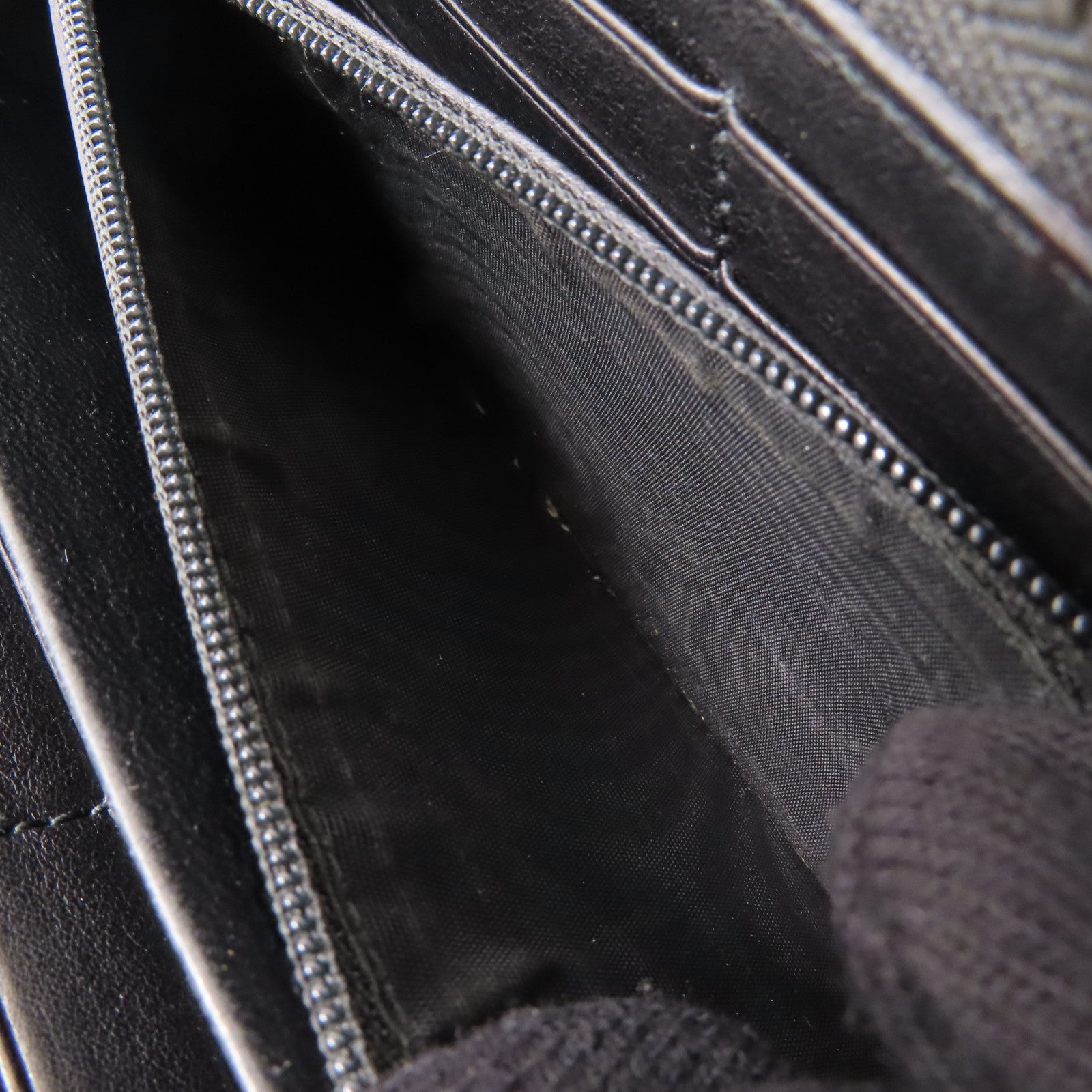 GUCCI GG SHW Zipper Long Wallet 233025 Calfskin Leather Black