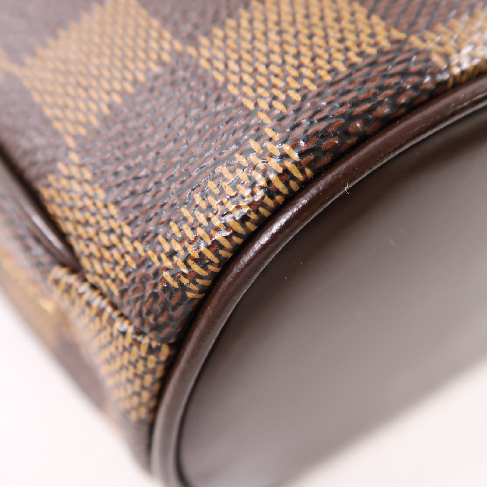 LOUIS VUITTON Damier Sarria Mini金扣手挽肩背兩用袋棕色
