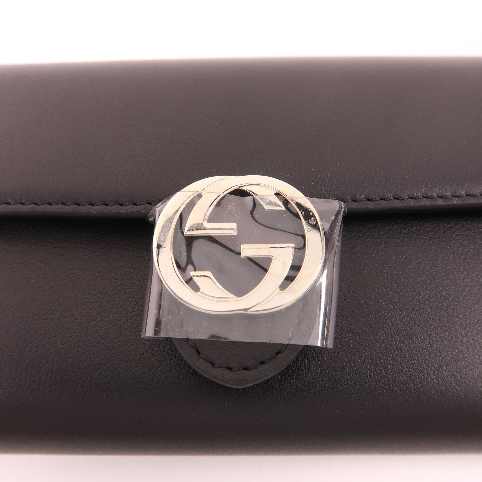 GUCCI 牛皮皮革Wallet銀扣長錢包