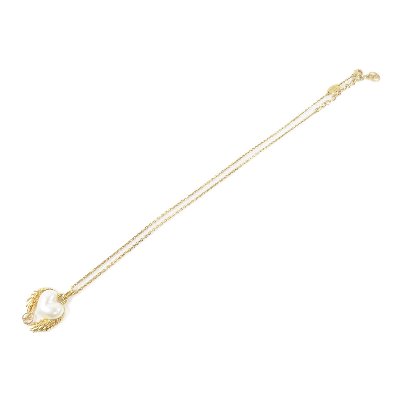 LOUIS VUITTON 金屬Collier Coeur Necklace項鍊#48cm