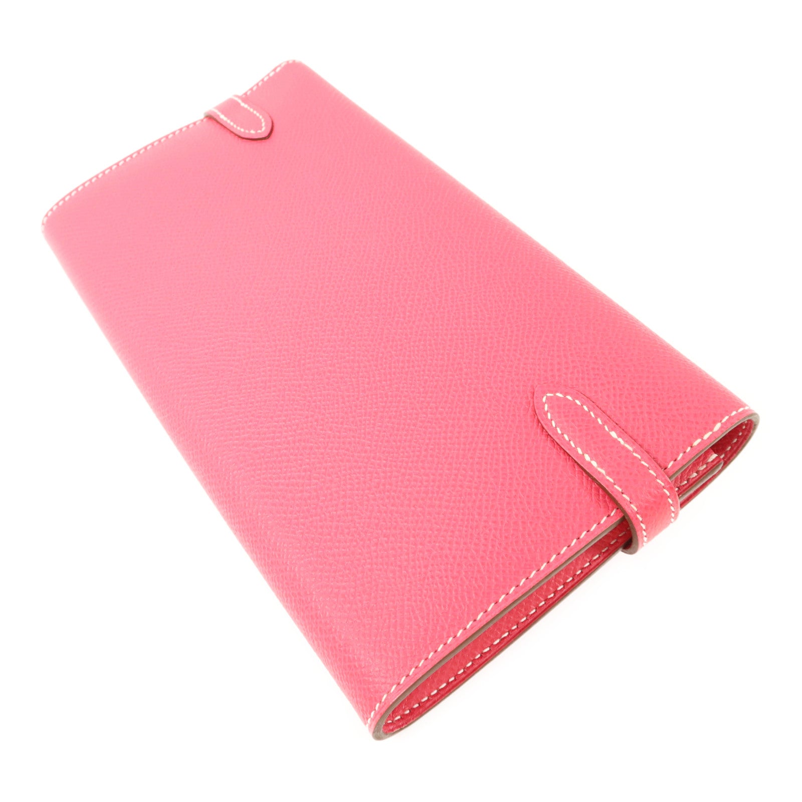 HERMES Epsom皮革Kelly Wallet長錢包Rose Tyrien
