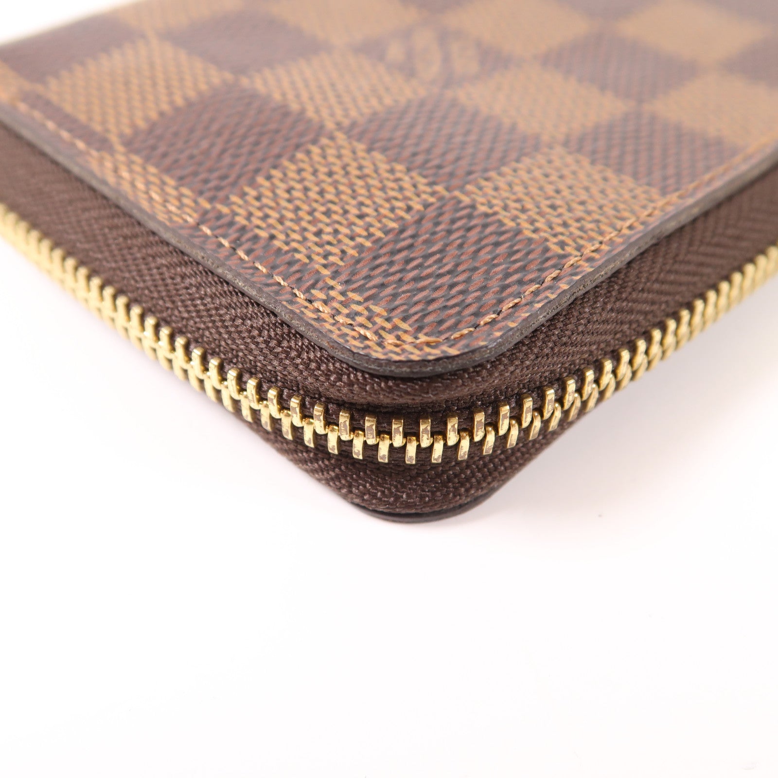 LOUIS VUITTON Damier Clemence Wallet金扣長錢包
