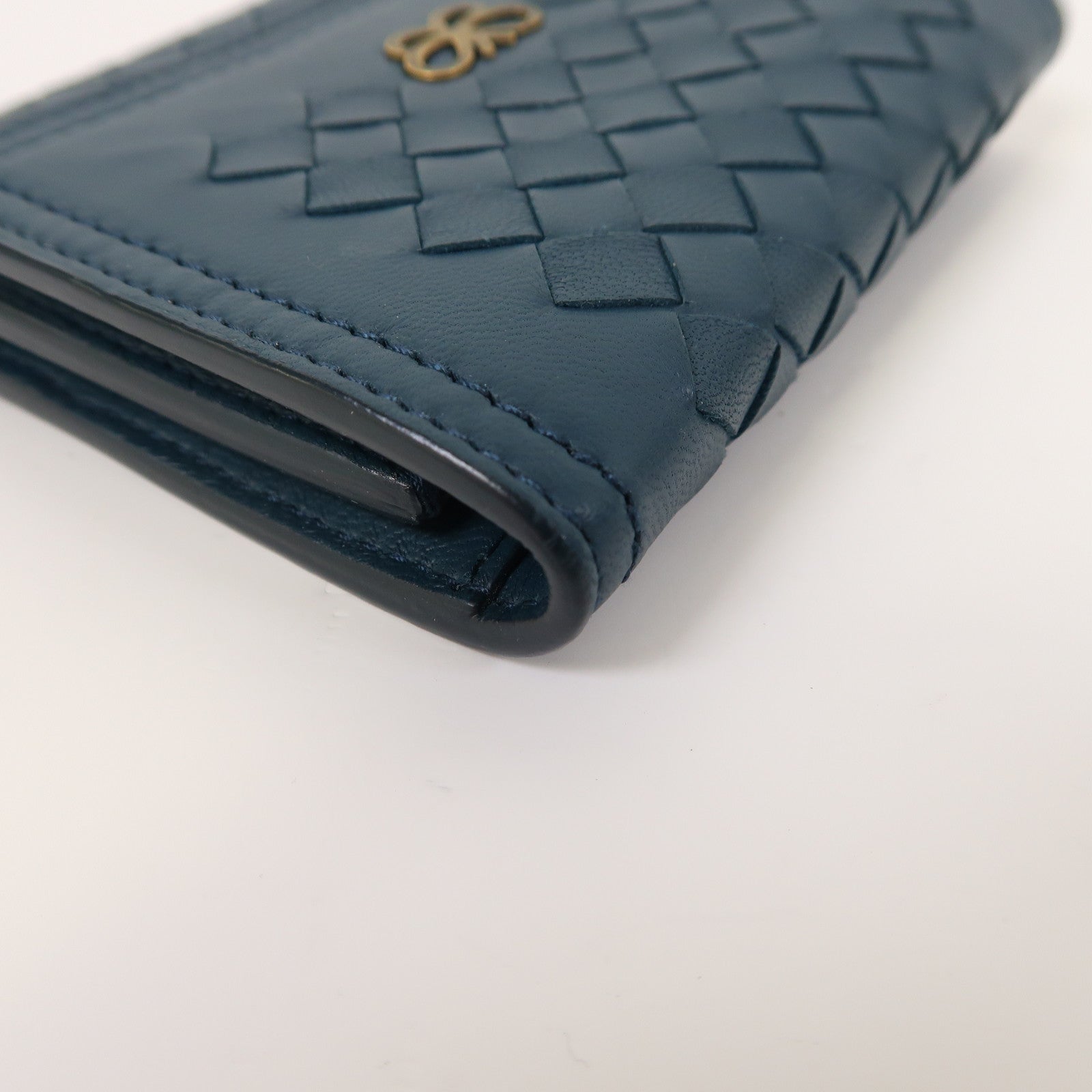 BOTTEGA VENETA 織紋羊皮皮革Wallet錢包銀色