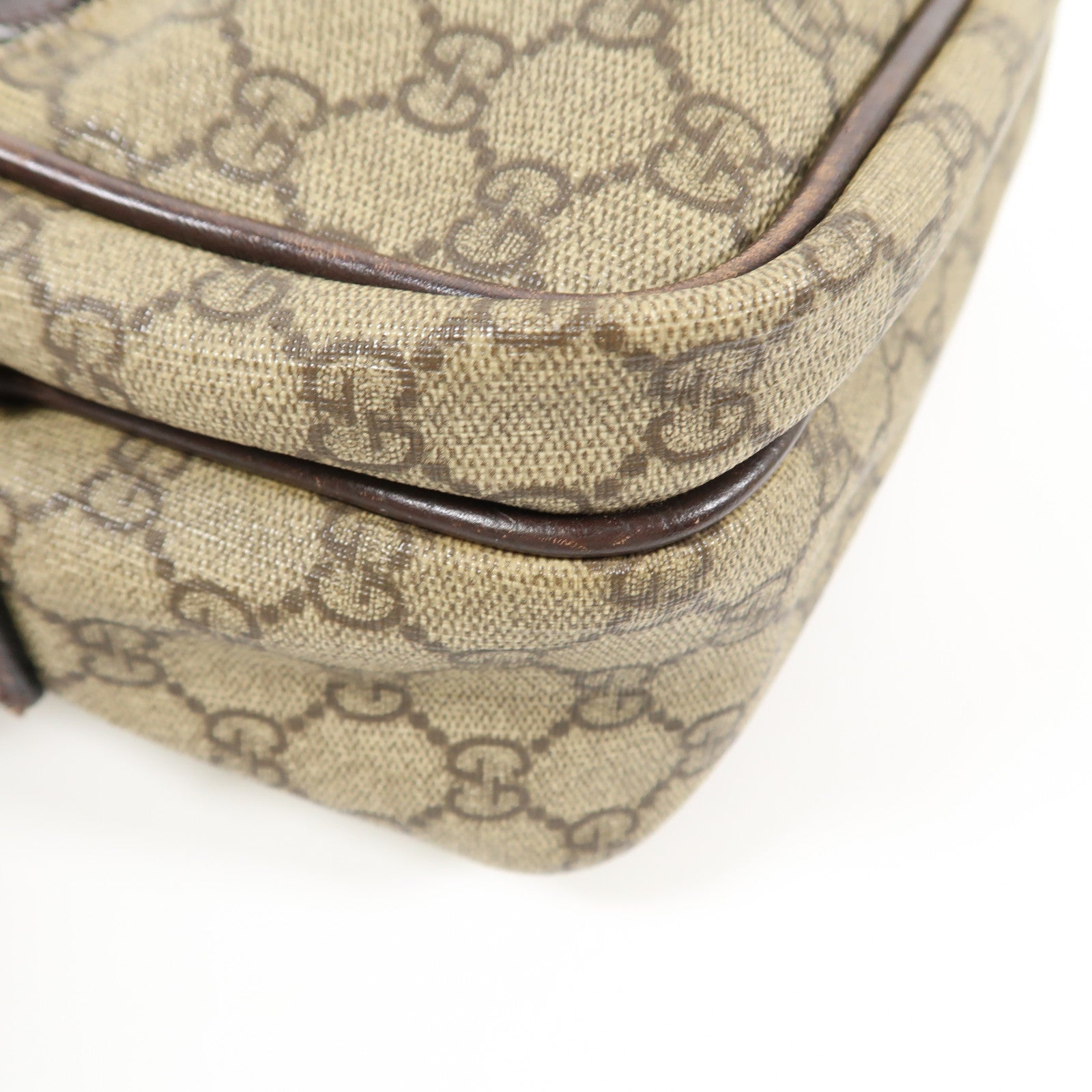 GUCCI GG SHW Shoulder Bag 114531 Coated Canvas Brown