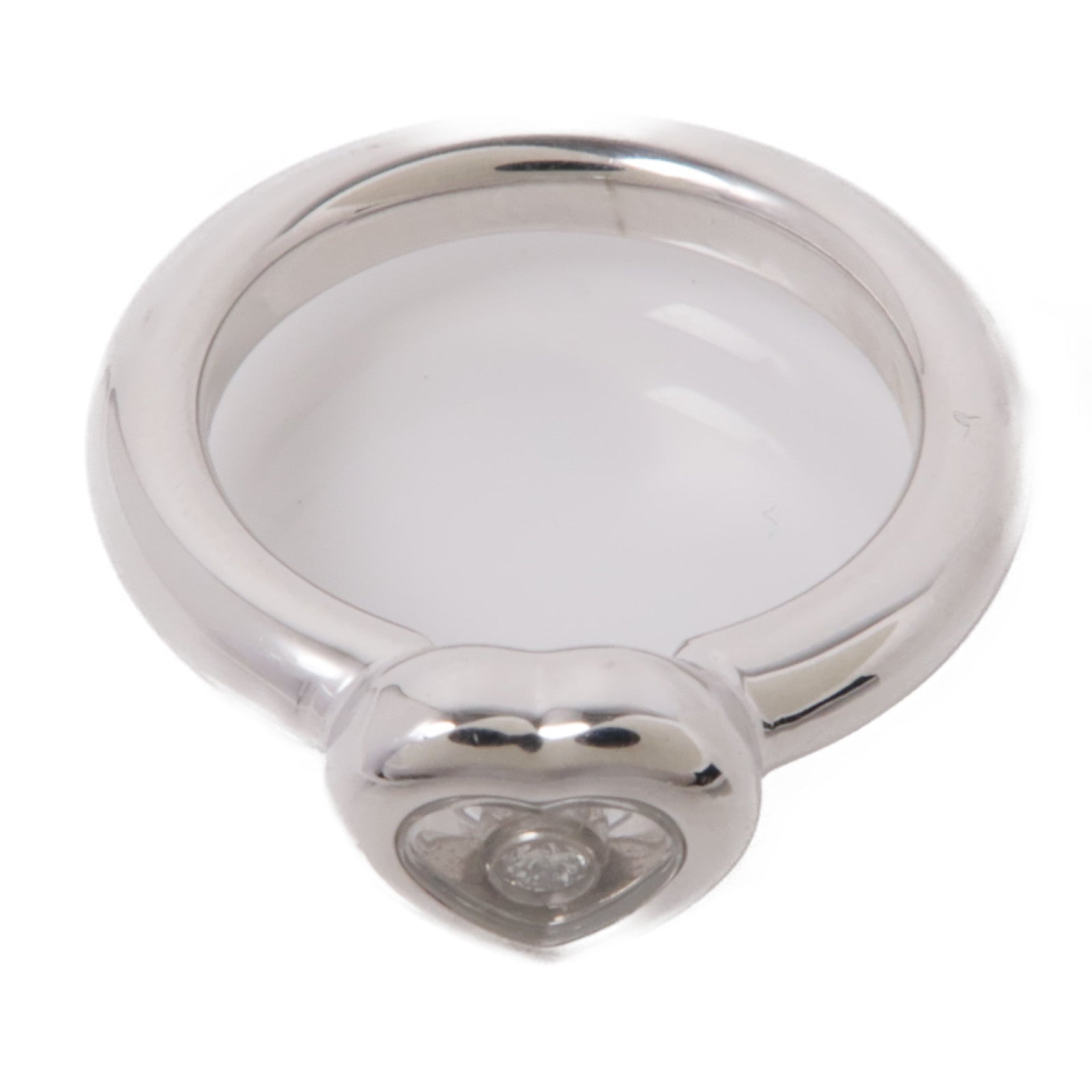 Chopard 18K白金Happy Diamond Ring鑽石戒指US#5