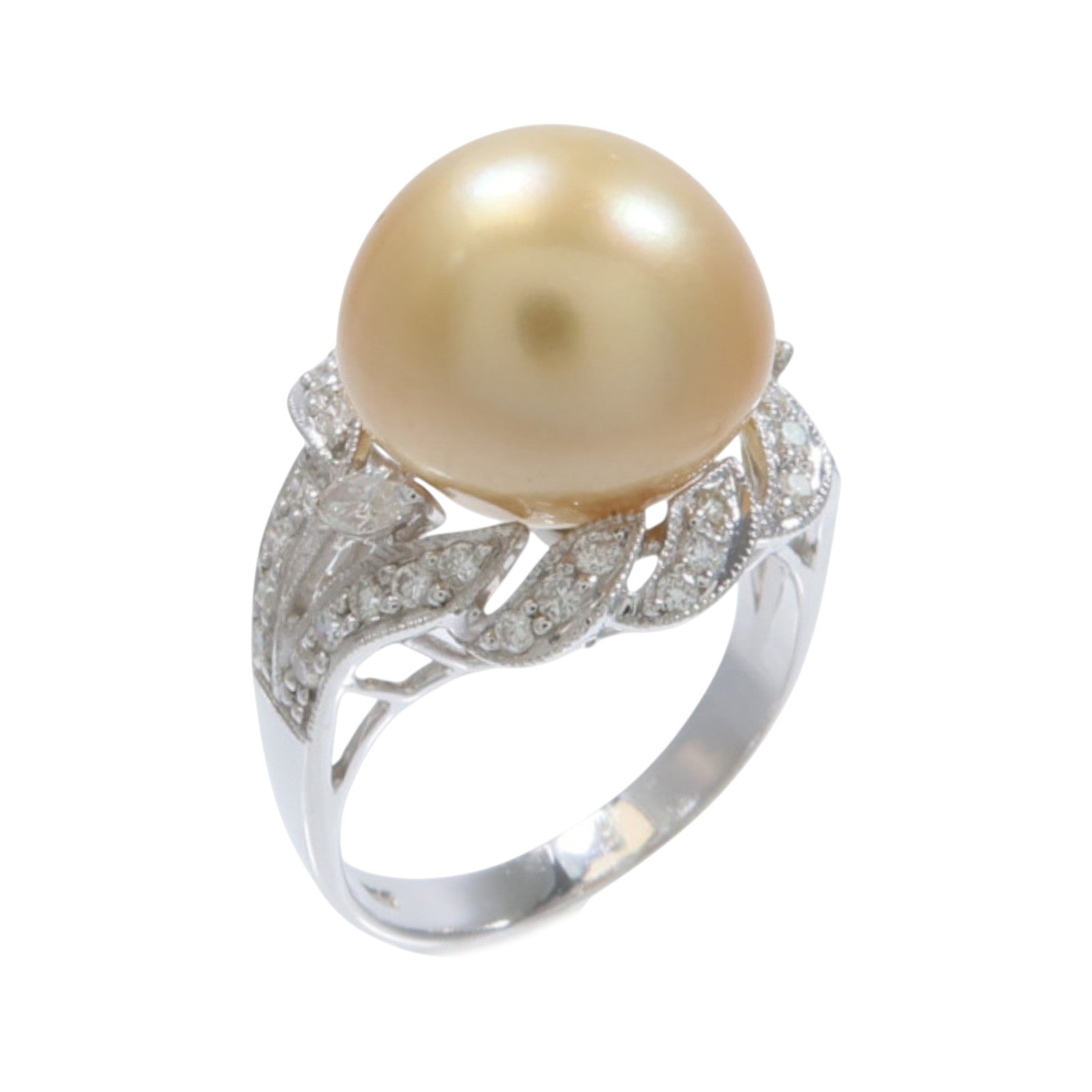 JEWELRY 18K白金Pearl Ring珍珠戒指