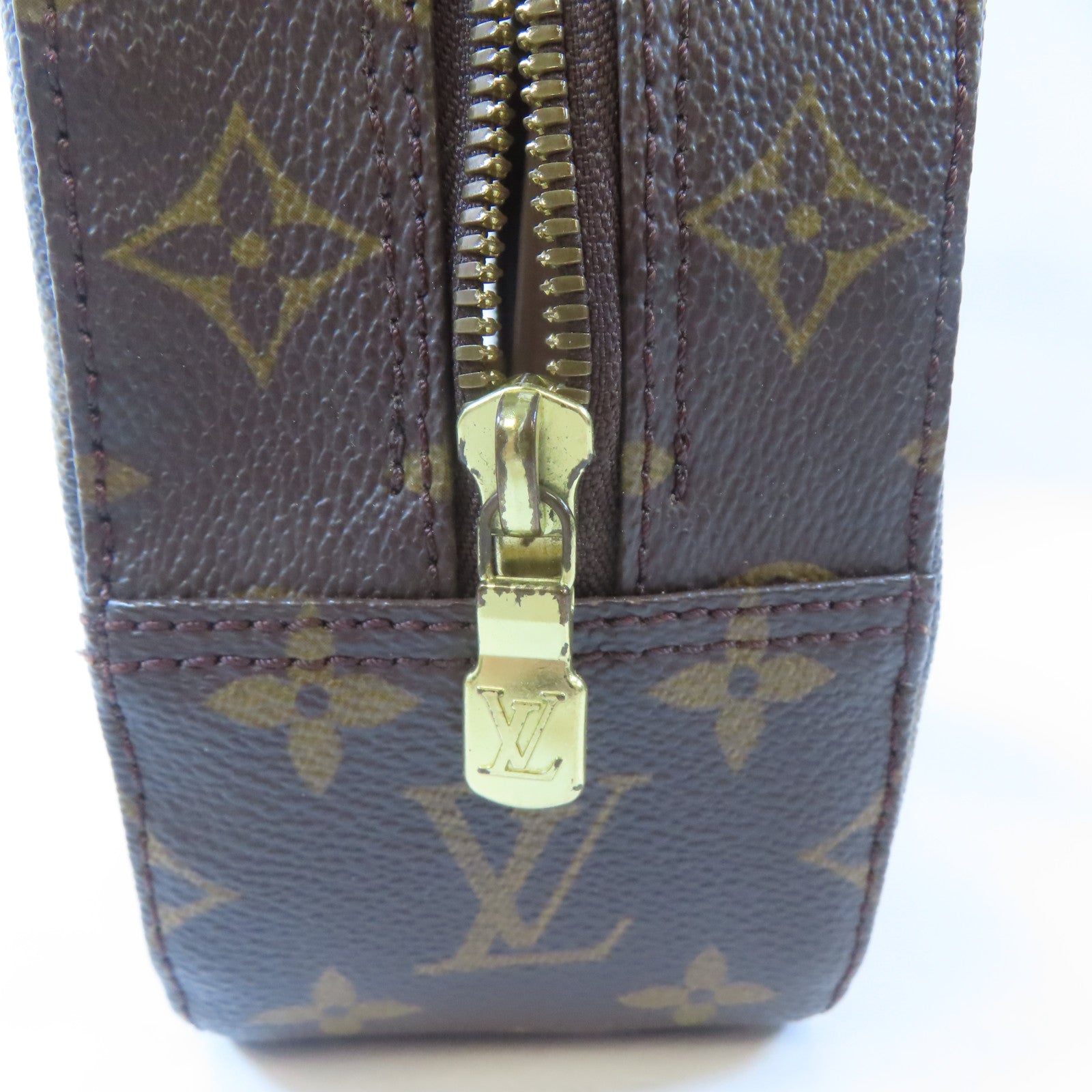 LOUIS VUITTON Monogram Spontini金扣手挽肩背兩用袋啡色