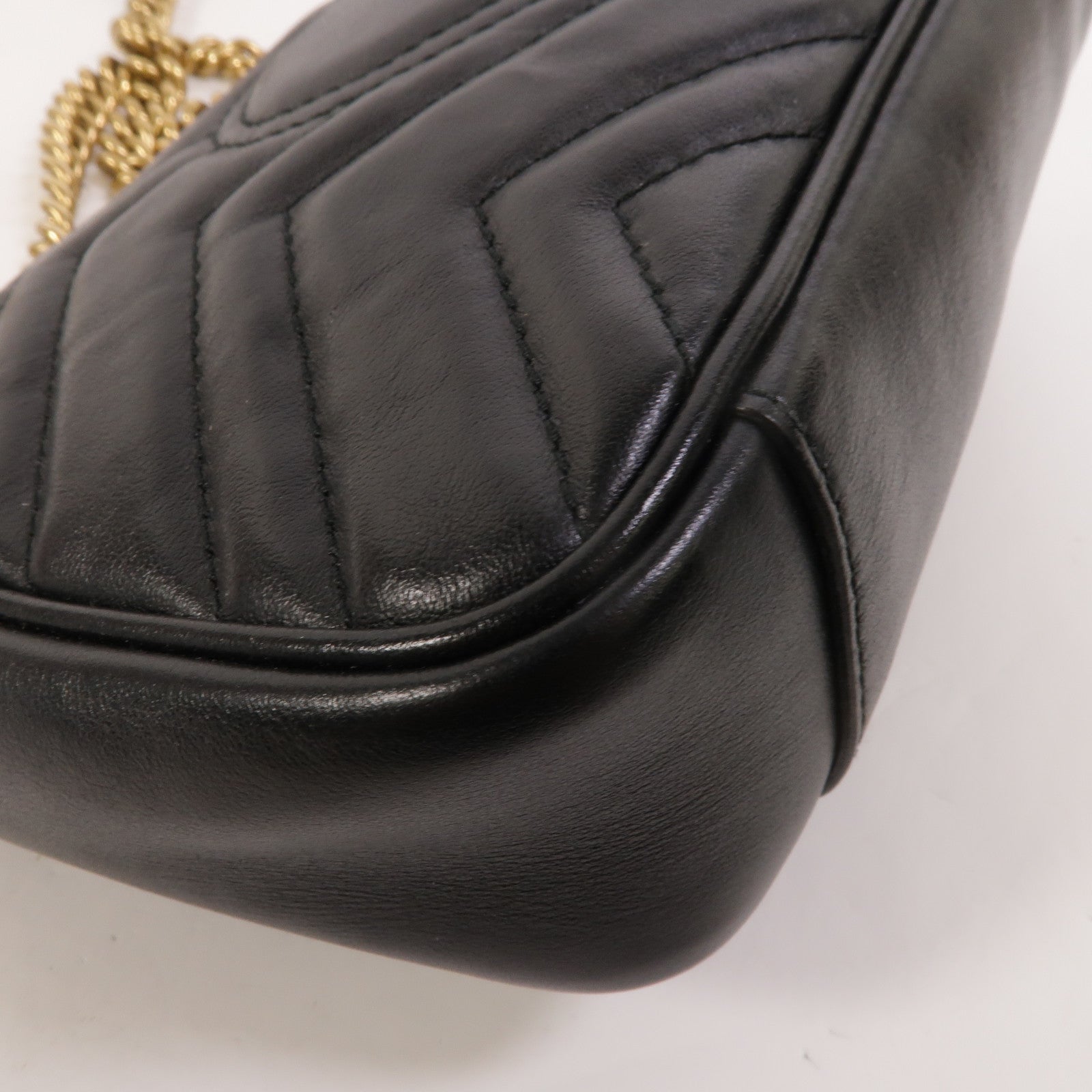 GUCCI 牛皮皮革GG Marmont Small鏈帶肩背袋