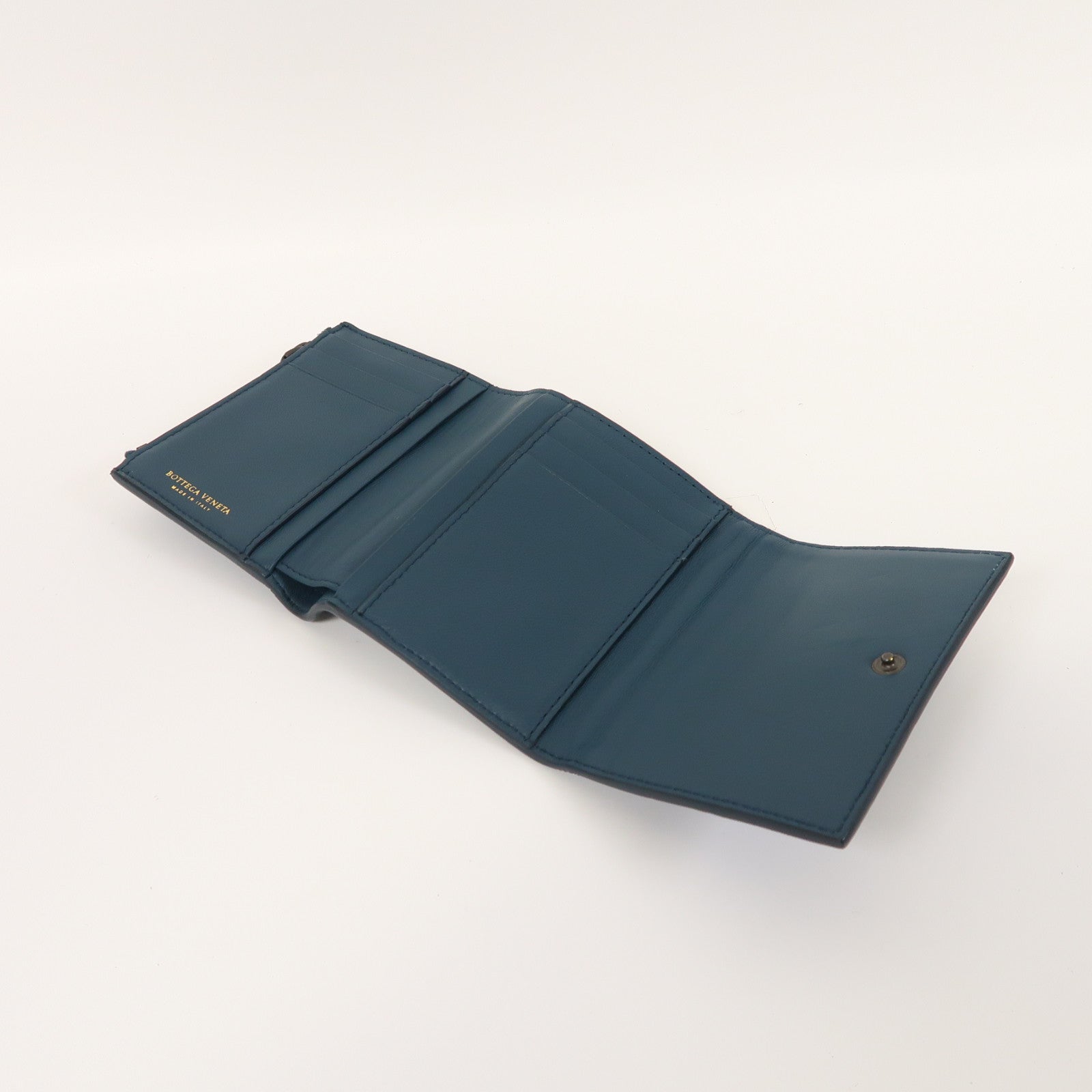 BOTTEGA VENETA 織紋羊皮皮革Wallet錢包銀色