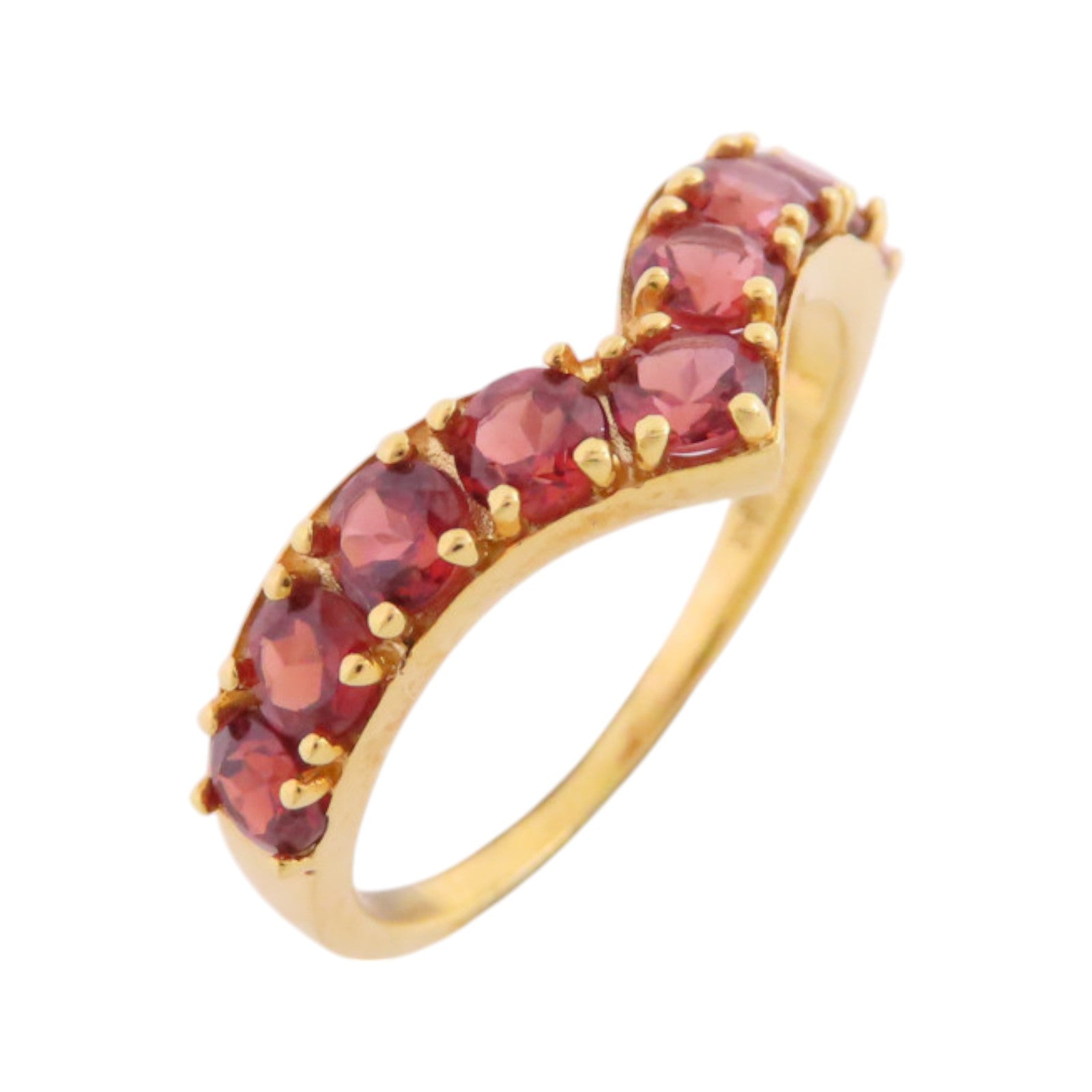 JEWELRY 18K玫瑰金/石榴寶石Garnet Ring戒指US#6.75