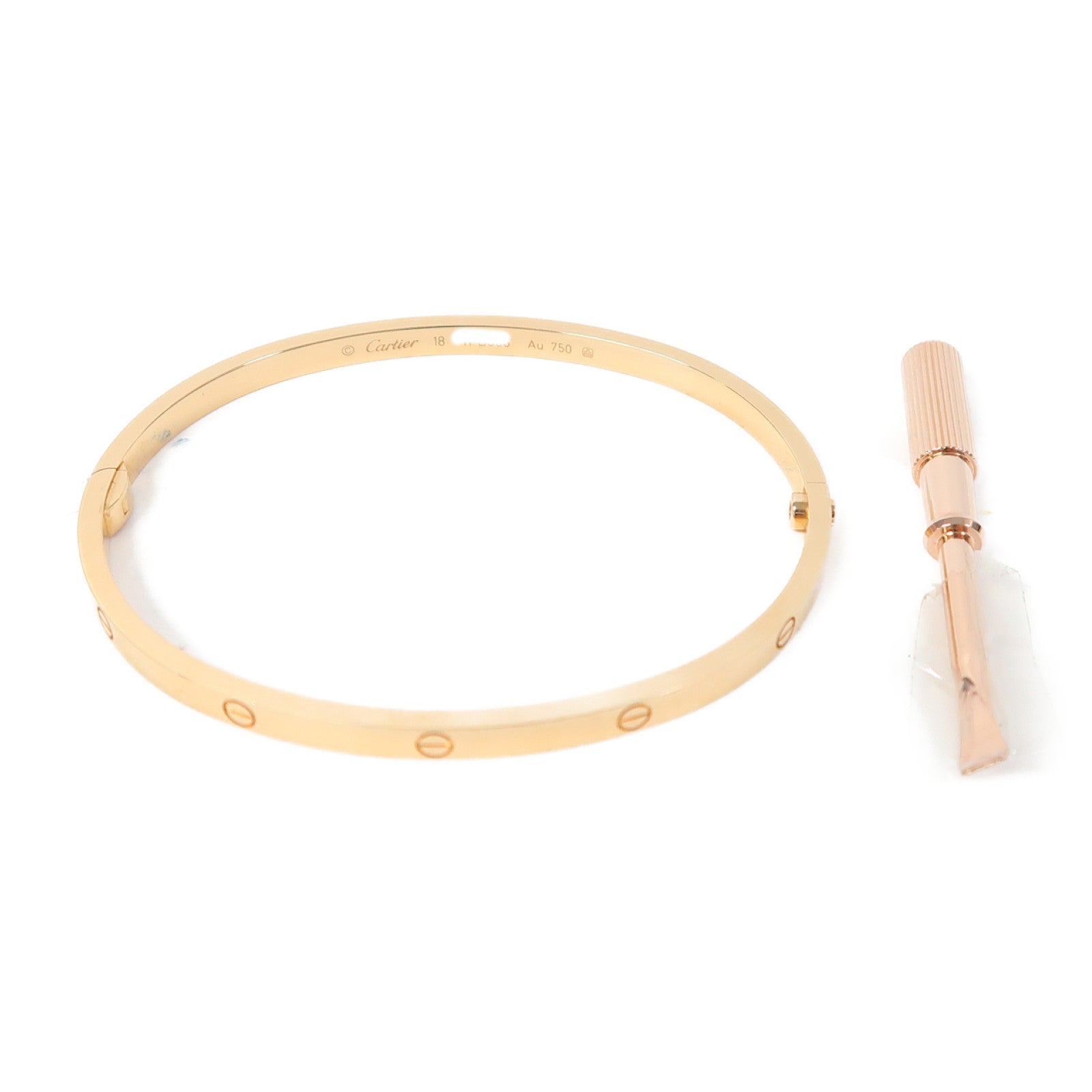 CARTIER 18K玫瑰金Love Bracelet手鐲玫瑰金色