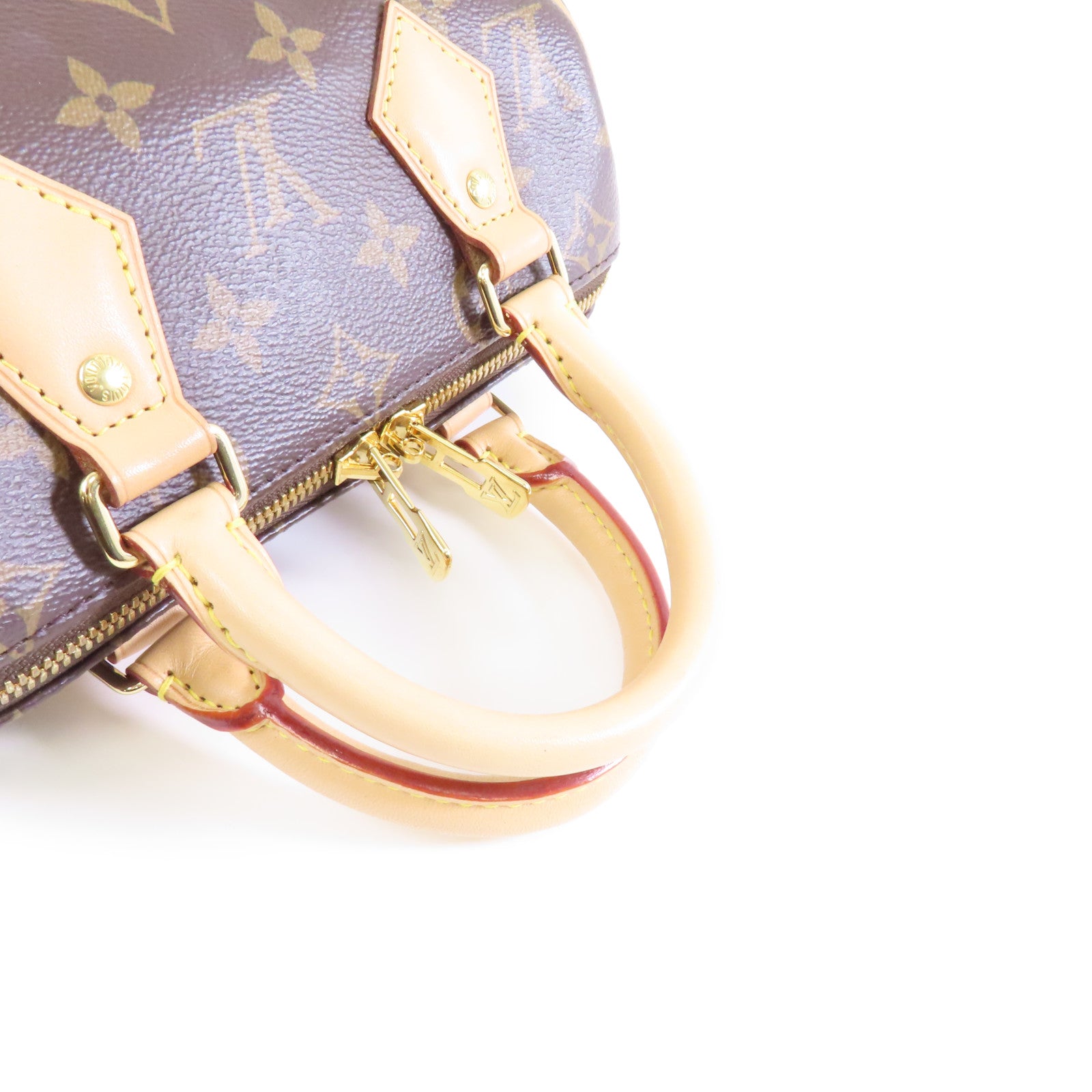 LOUIS VUITTON Monogram Speedy 20金扣手挽肩背兩用袋啡色