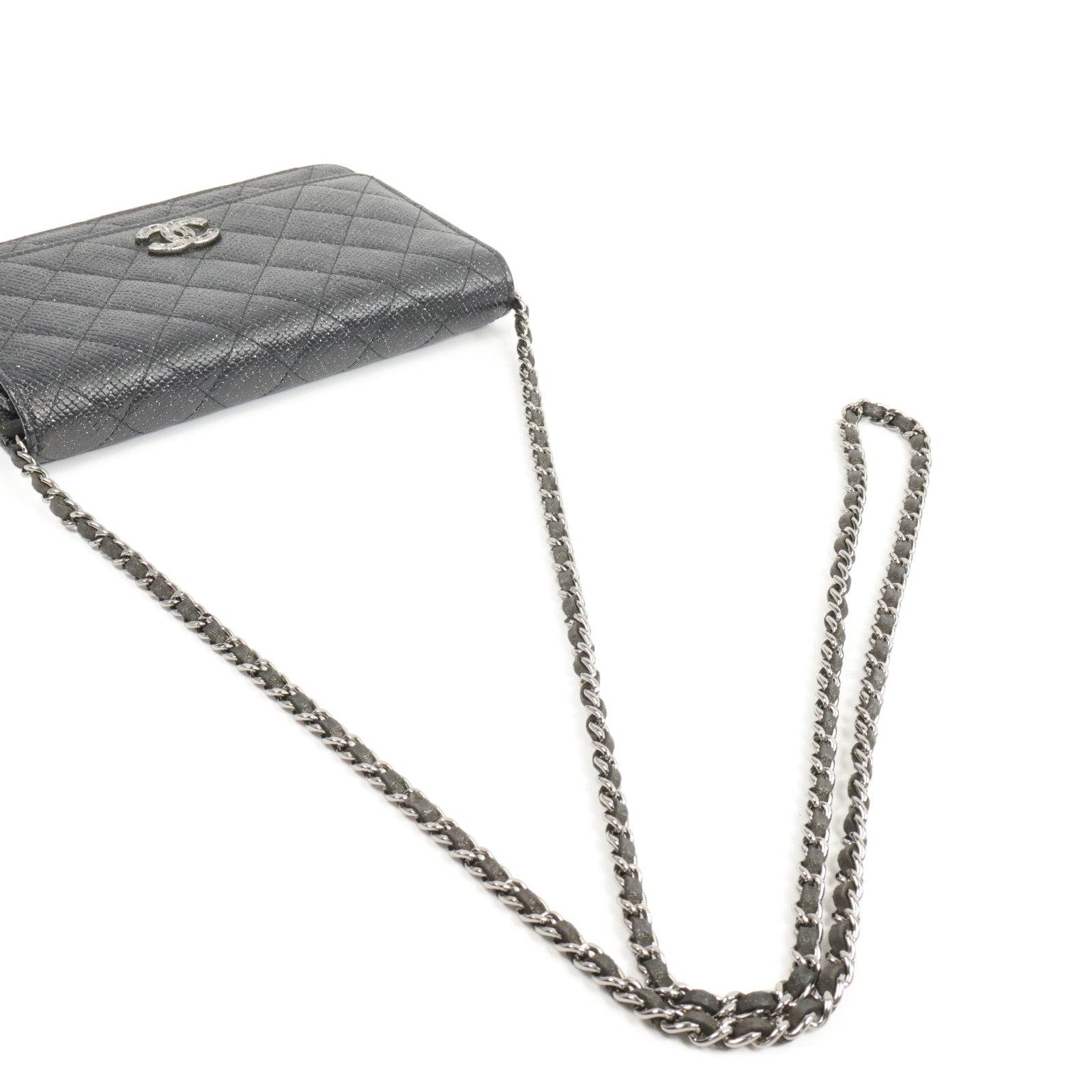 CHANEL 牛皮皮革WOC Wallet On Chain鏈帶肩背袋
