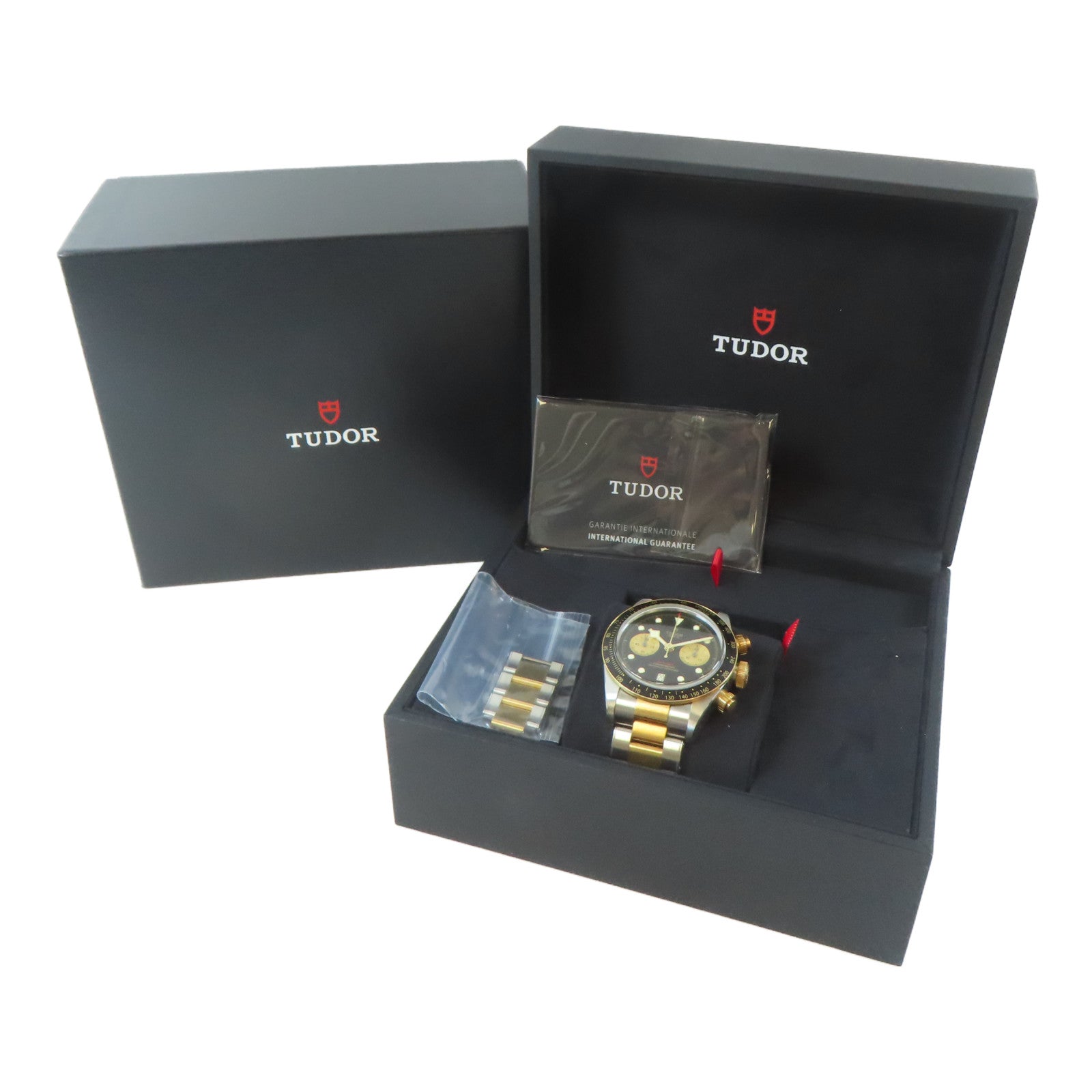 TUDOR Black Bay Chronograph18K黃金/不鏽鋼手錶自動機芯黑色#16cm