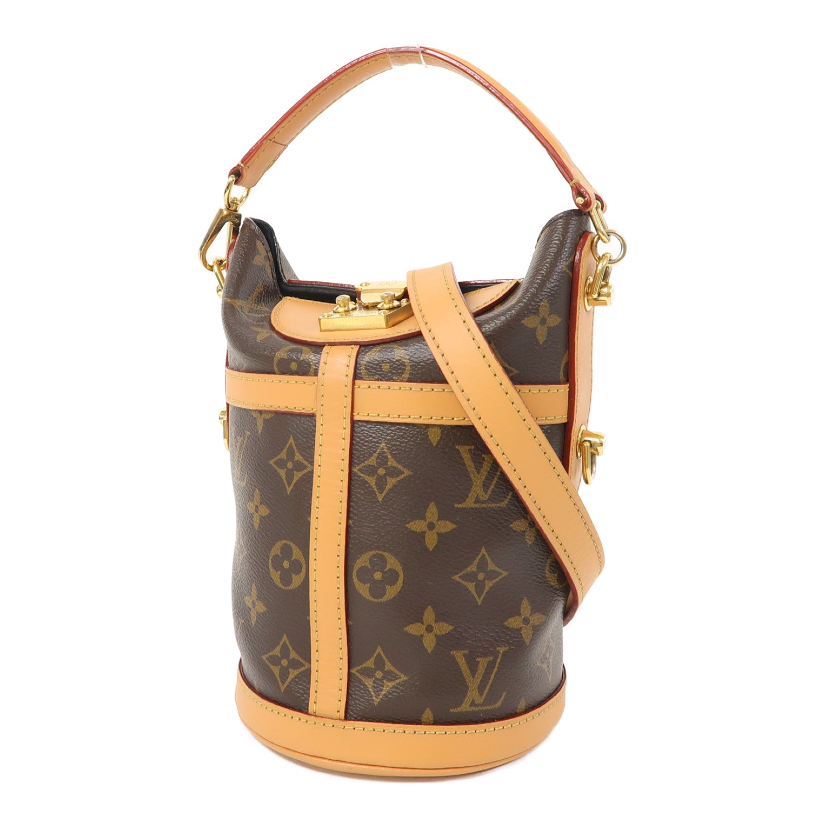 LOUIS VUITTON 【激減優惠】Monogram Duffle金扣手挽肩背兩用袋啡色
