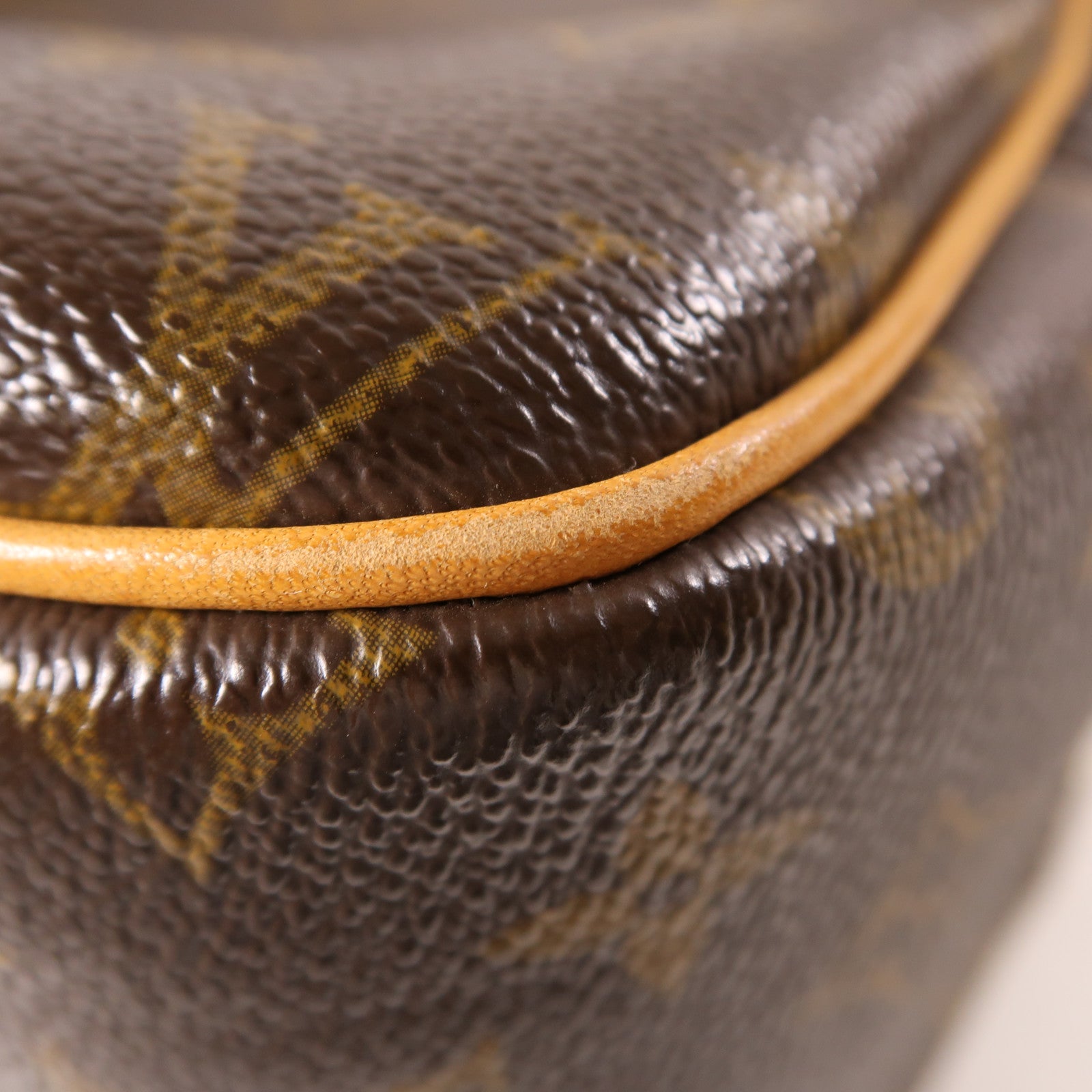 LOUIS VUITTON Monogram Reporter PM金扣肩背袋棕色