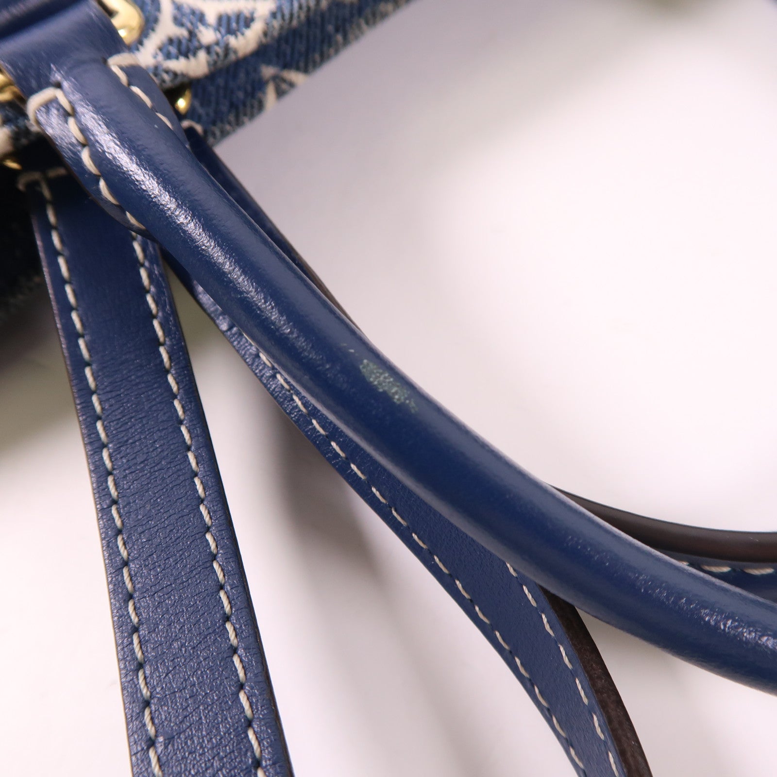 LOUIS VUITTON Monogram Denim On The Go MM金扣手挽肩背兩用袋