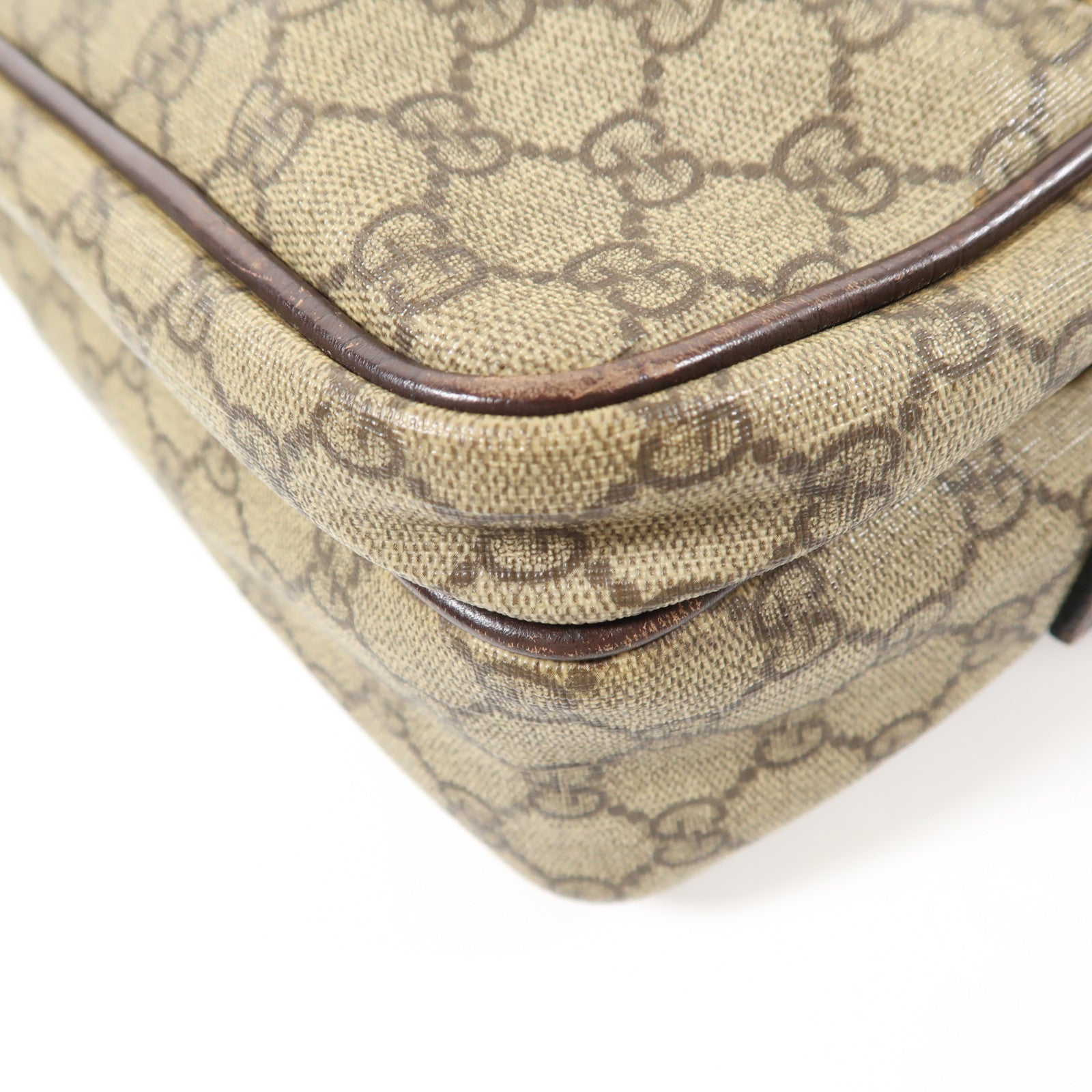 GUCCI GG SHW Shoulder Bag 114531 Coated Canvas Brown