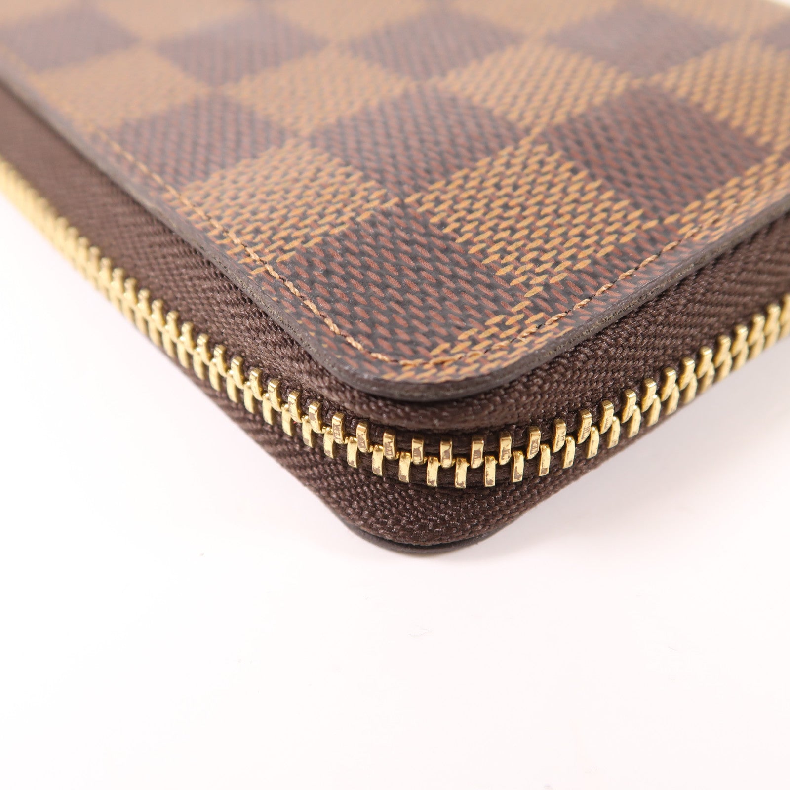 LOUIS VUITTON Damier Clemence Wallet金扣長錢包