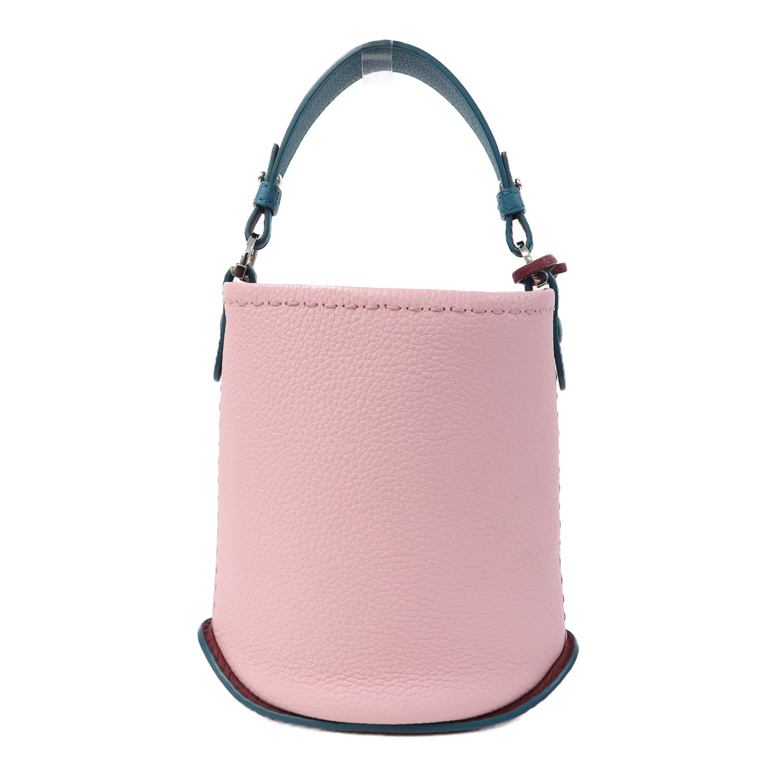 SELECTION 【激減優惠】Taurillon Soft Pin Mini Bucket銀扣手挽袋粉紅色/綠色
