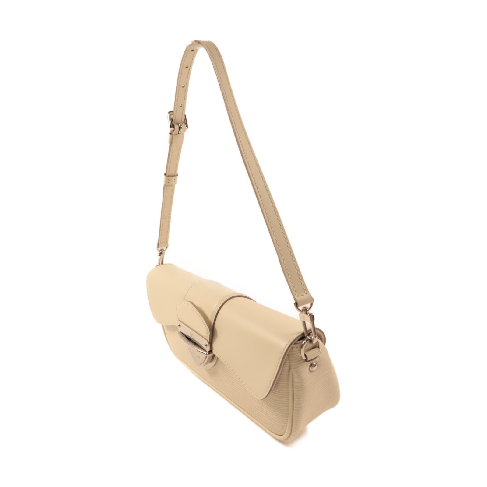 LOUIS VUITTON Epi Pochette Montaigne肩背袋白色