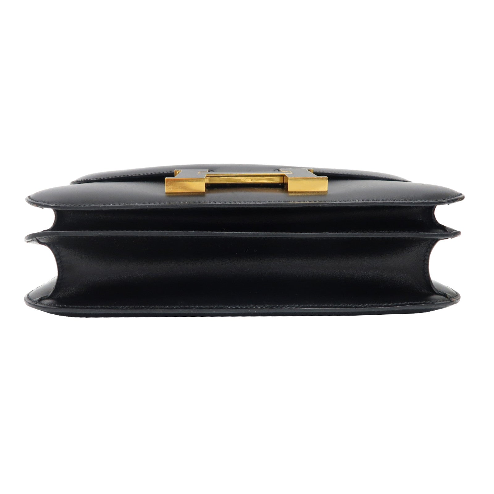 HERMES Box Calf皮革Constance 29金扣手挽袋黑色