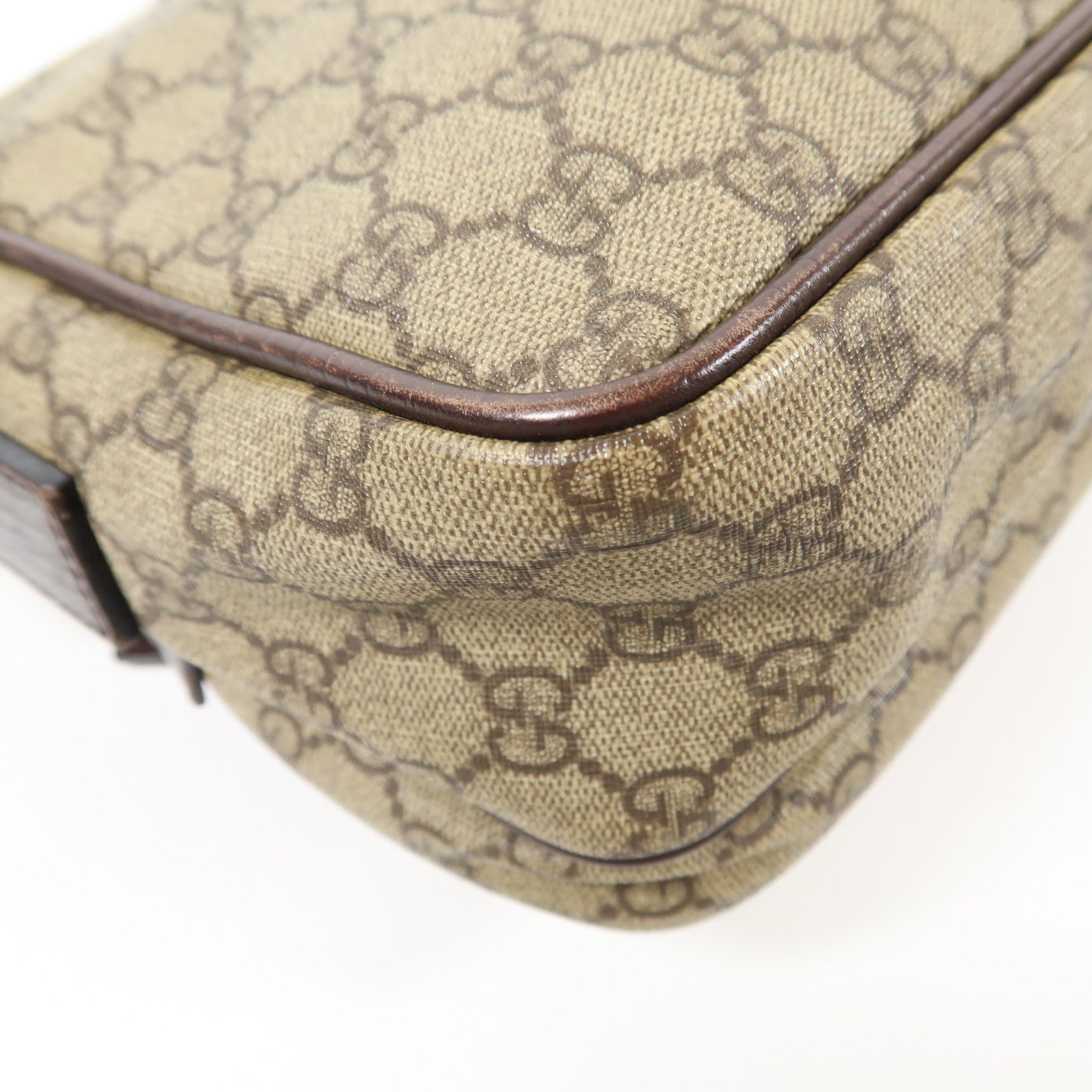 GUCCI 【激減優惠】塗層帆布Shoulder Bag銀扣肩背袋