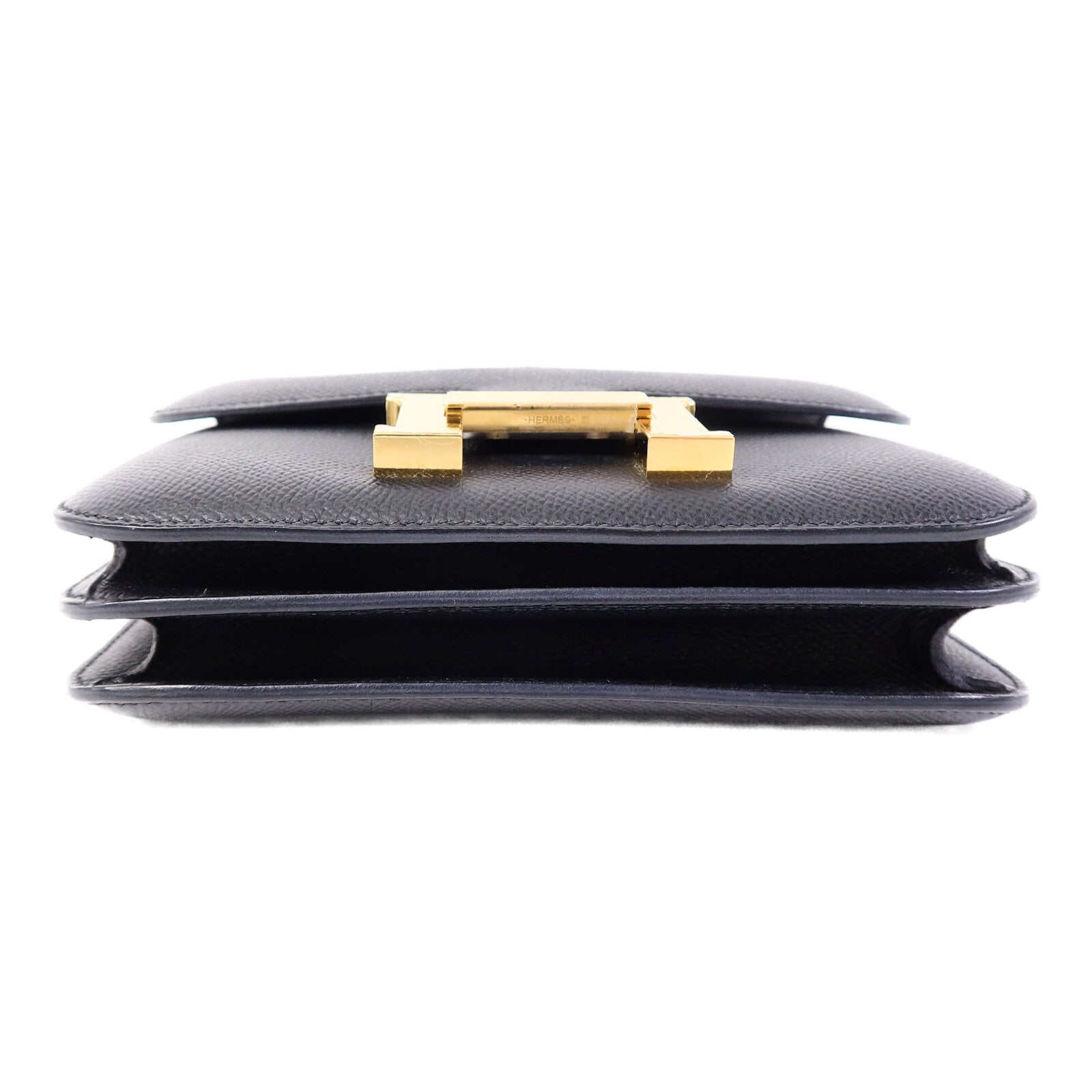 HERMES Epsom皮革Mini Constance肩背袋Noir