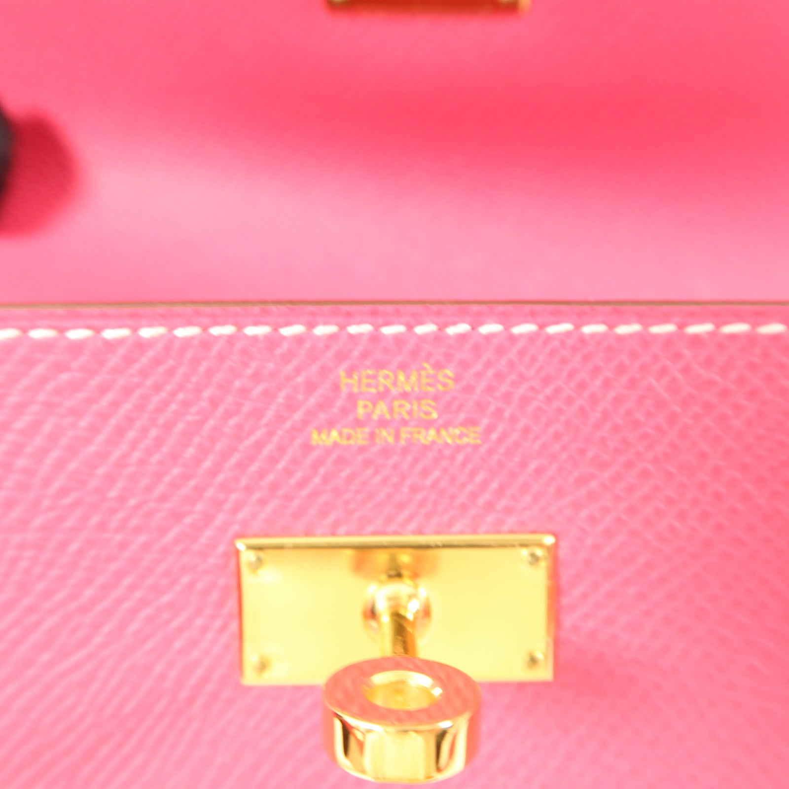 HERMES Epsom皮革Kelly Wallet長錢包Rose Tyrien