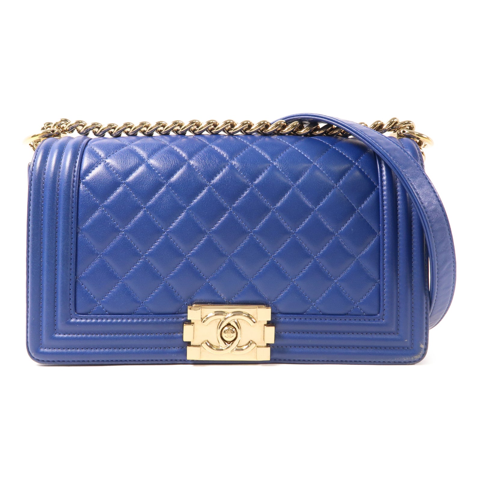 CHANEL 【激減優惠】牛皮皮革Boy 25金扣肩背袋