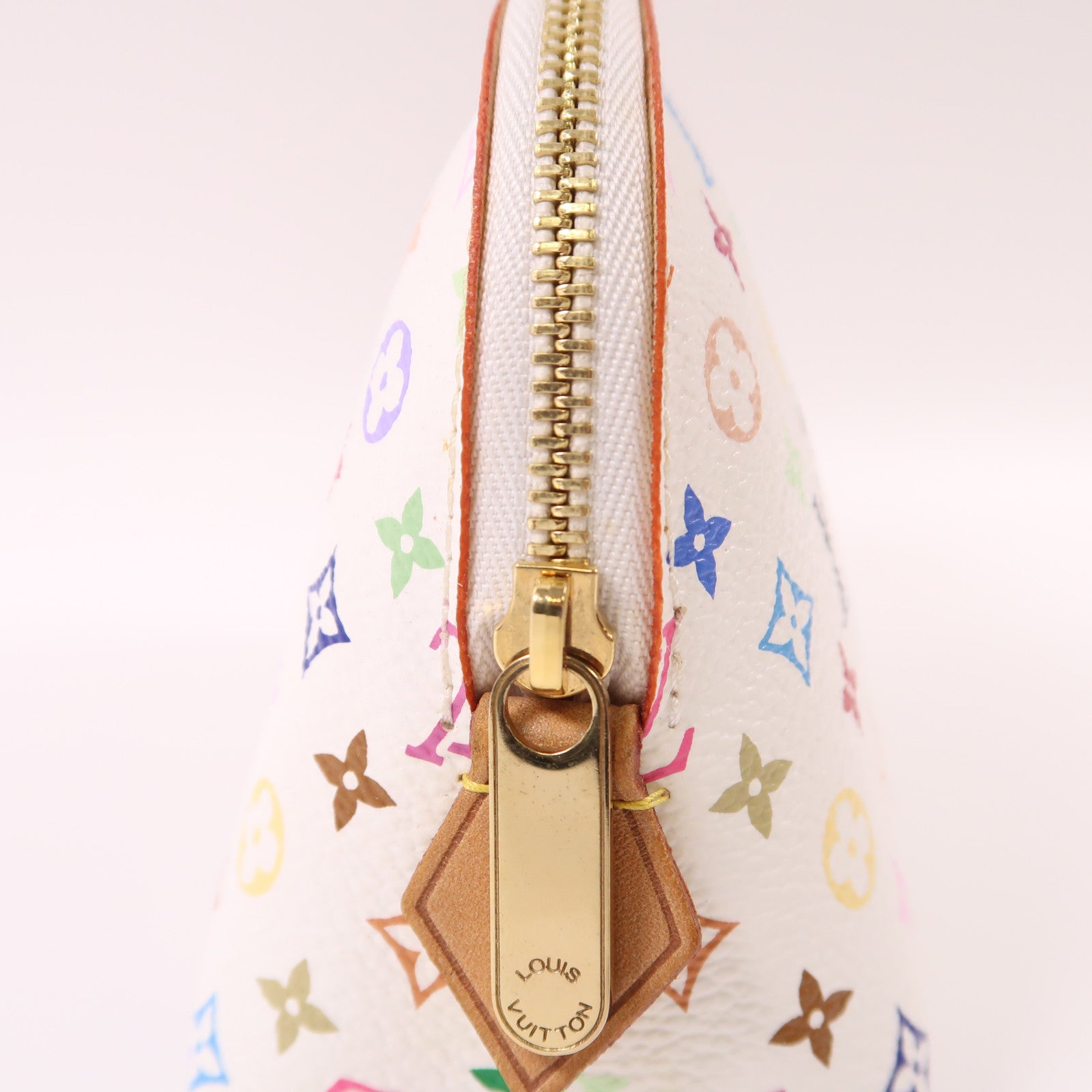 LOUIS VUITTON 【激減優惠】Monogram Multicolour金扣手拿包白色