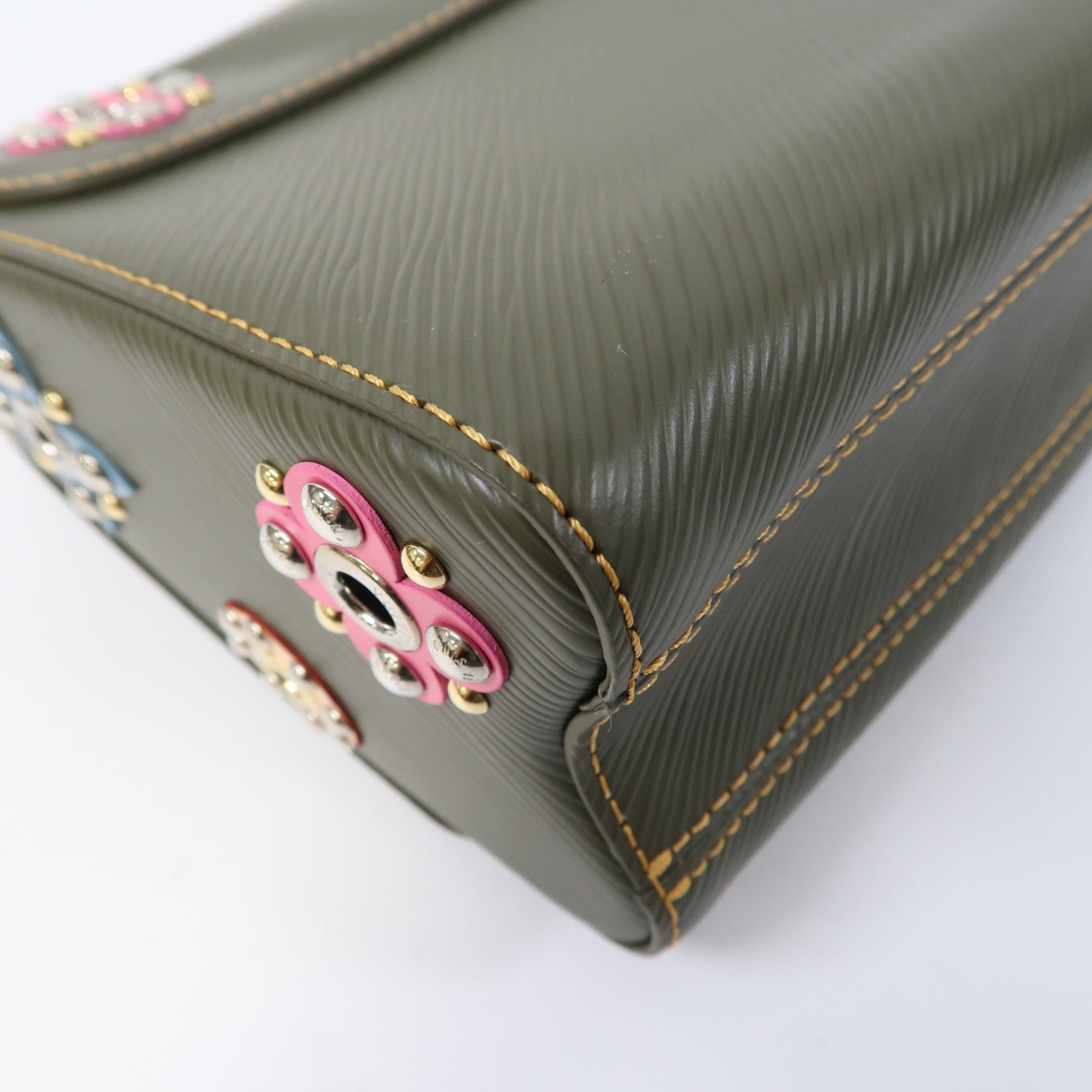 LOUIS VUITTON 【激減優惠】Epi Twist MM金扣鏈帶肩背袋灰色