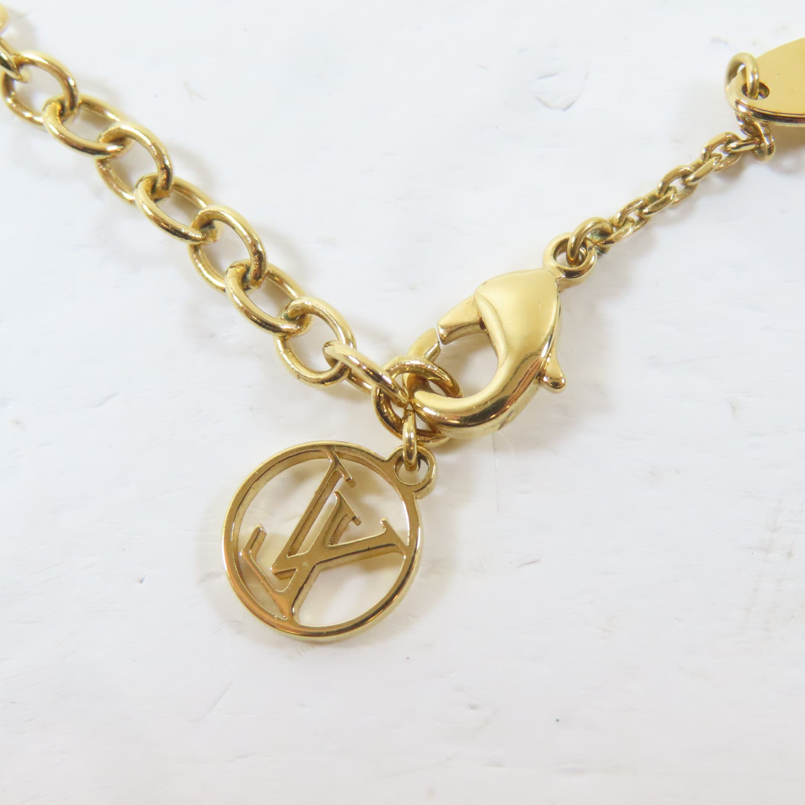 LOUIS VUITTON 金屬Collier Coeur Necklace項鍊#48cm