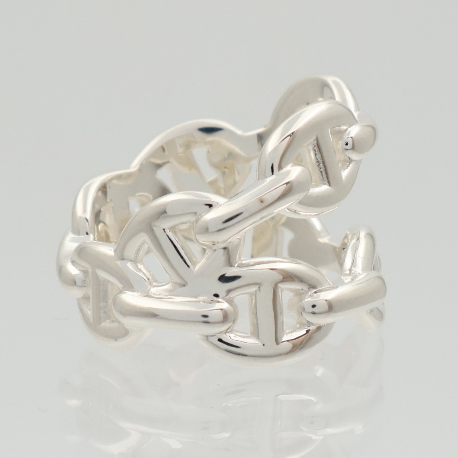 HERMES 925純銀Chaine d'ancre Enchainee Ring戒指